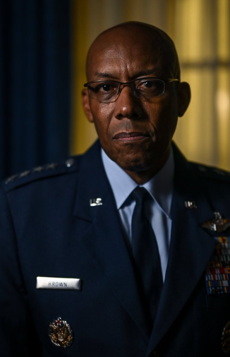 Prayers up for this guy. Joint Chiefs Chairman Brown might be the last standing guardrail at the Pentagon. Good luck sir. 🇺🇲🦅🇺🇲