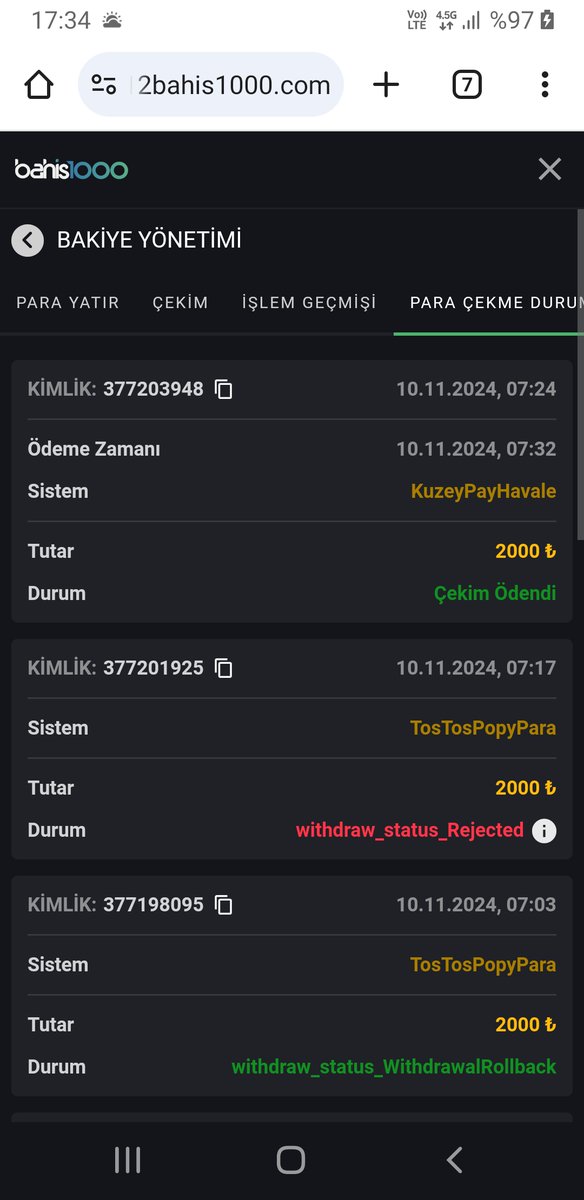 bahis1000 den  2000 tl 8 dk dâ banka hesabima aktarilmistir tesekurler #bahis1000