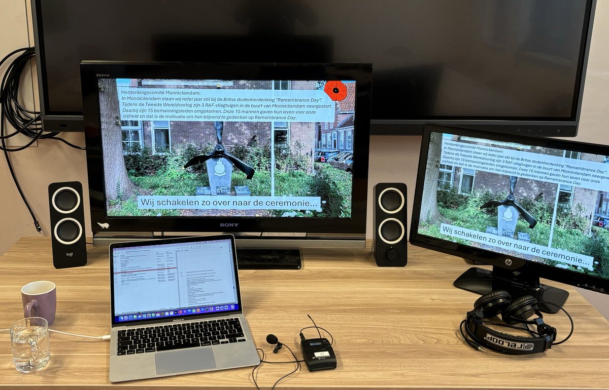 Bijna klaar voor de live uitzending van #Remembrance als VoiceOver voor ⁦<a href="/OmroepPIM/">Omroep PIM</a>⁩ om ca 11.25 u
