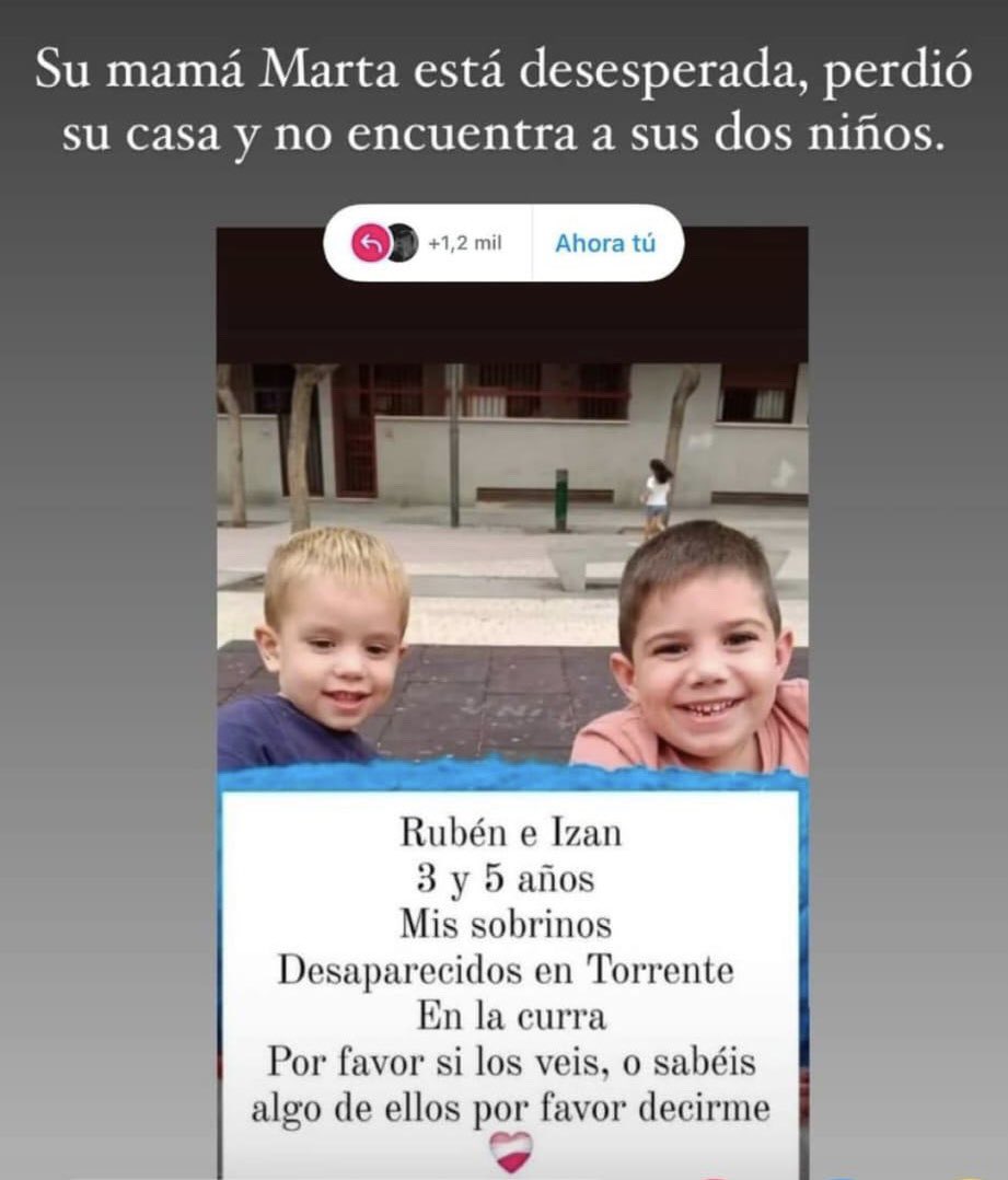 inrrita13's tweet image. #Torrent⚠️🙏 TODAVIA NO SE HAN ENCONTRADO ⚠️
‼️ TORRENTE (la curra) ‼️
#INUNDACIONES #Dana
#Alacuas #Aldaya #HortaSud #Paiporta #BuenosDias #Valencia #Desaparecidos #10deNoviembre
#TodosConValencia
🙏RT