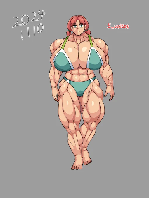 ポートレボディビル模写。コミッション練習。 