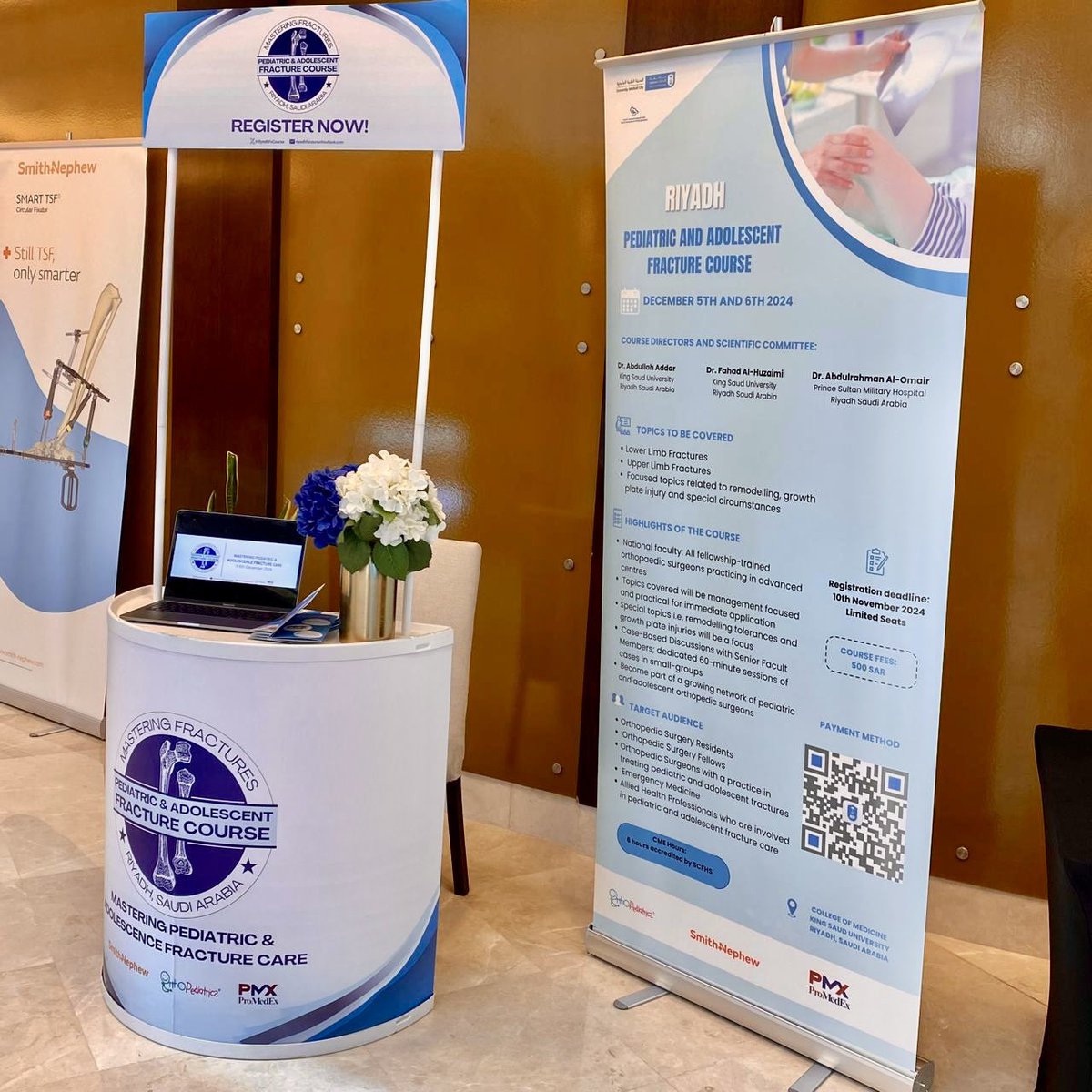 📢 Join us at #MEPOS2024! 

Stop by our booth to discover all about the Riyadh Pediatric &amp; Adolescent Fracture Course. Don’t miss this opportunity to enhance your skills and connect with experts! 

#Orthopedics #OrthoPeds #RFC2024
