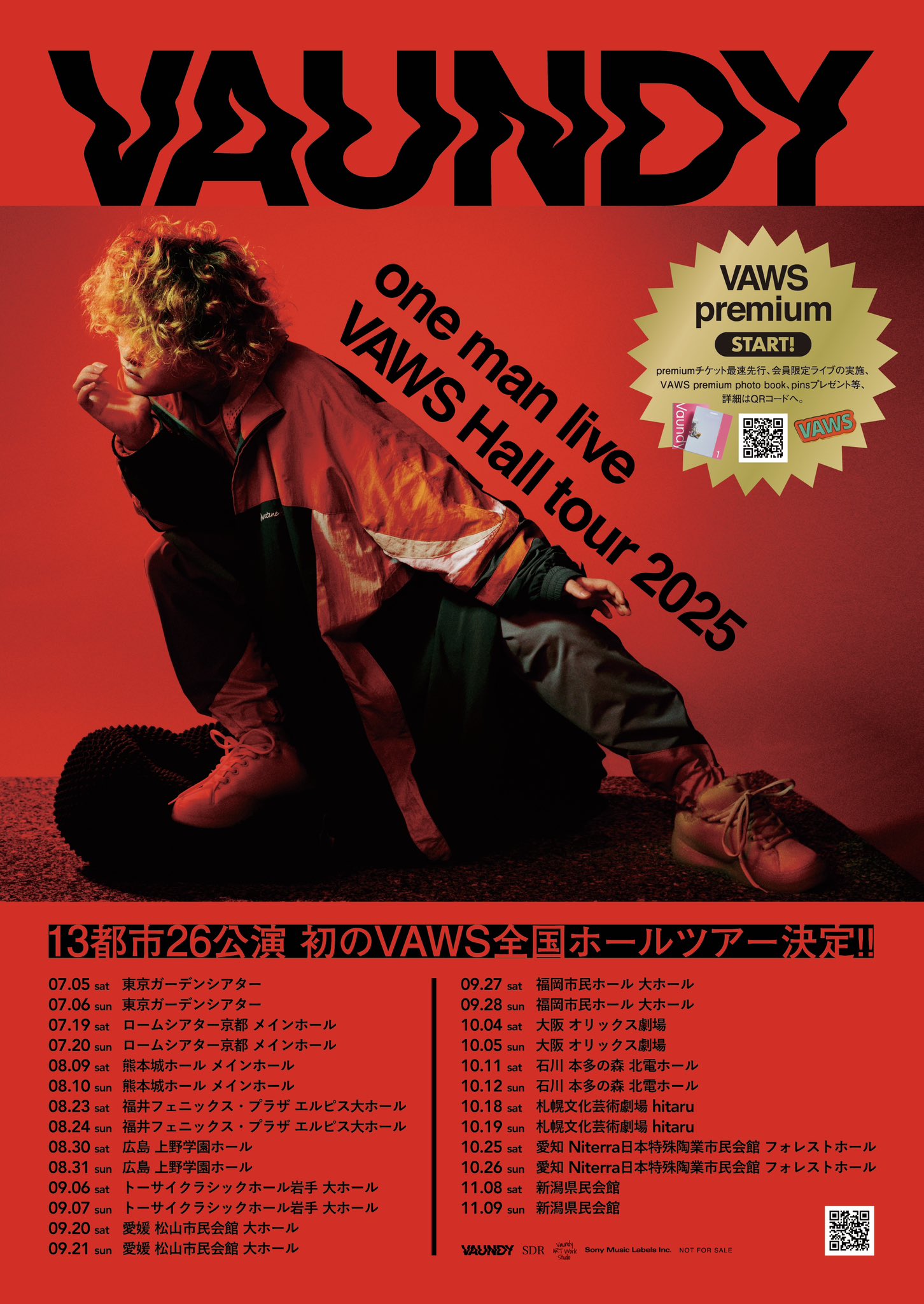 Vaundy one man live VAWS hall tour Tシャツ Vaundy one man live VAWS Hall tour 2025｜Vaundy ART Work