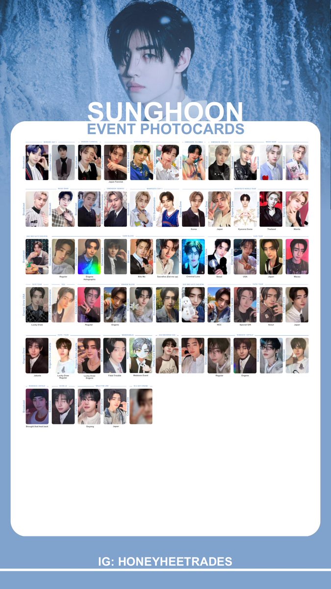 ENHYPEN 엔하이픈 PHOTOCARD 포토카드 TEMPLATE [ EVENT PHOTOCARDS