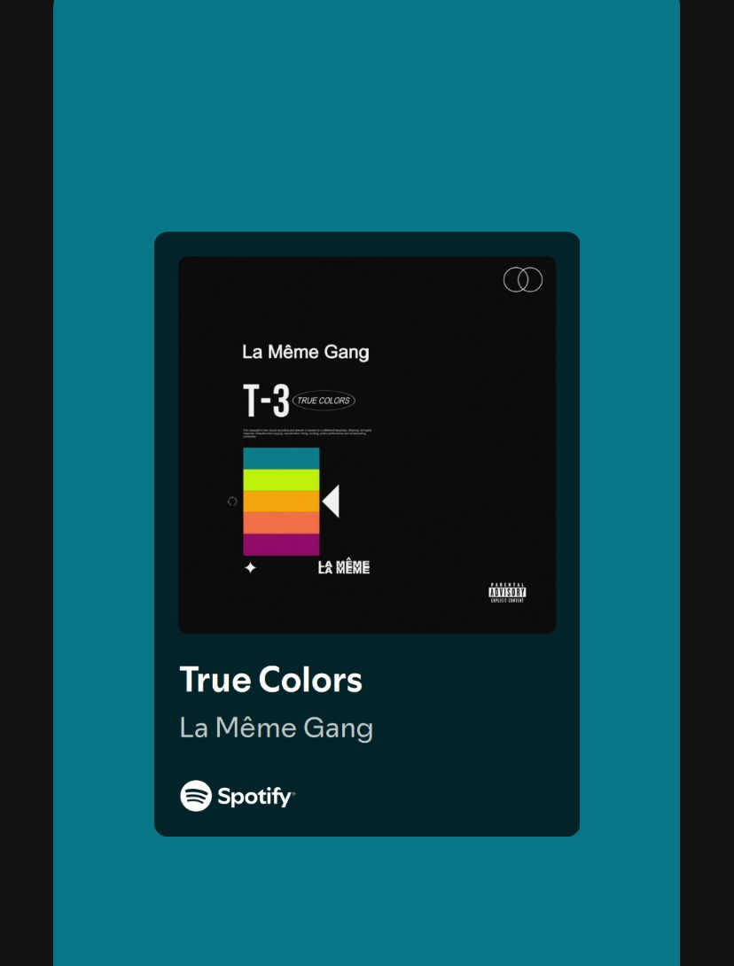rankysizeless's tweet photo. Let's check this good music🚨 by @LaMemeGang #TrueColorsAlbum now
Links :
https://t.co/neZoUyRWBe
https://t.co/kQBpU0GBdG
https://t.co/MGydBBiAue
https://t.co/VGUA2frO07 https://t.co/9WLoevcXNu