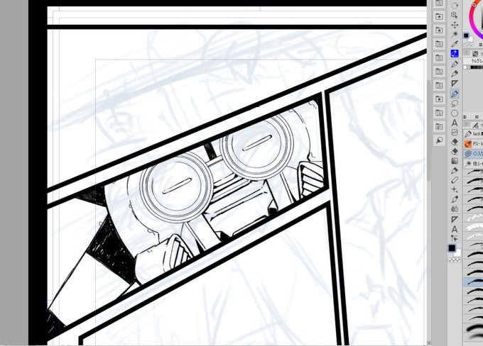 ペン入れ中、かわいいね! 