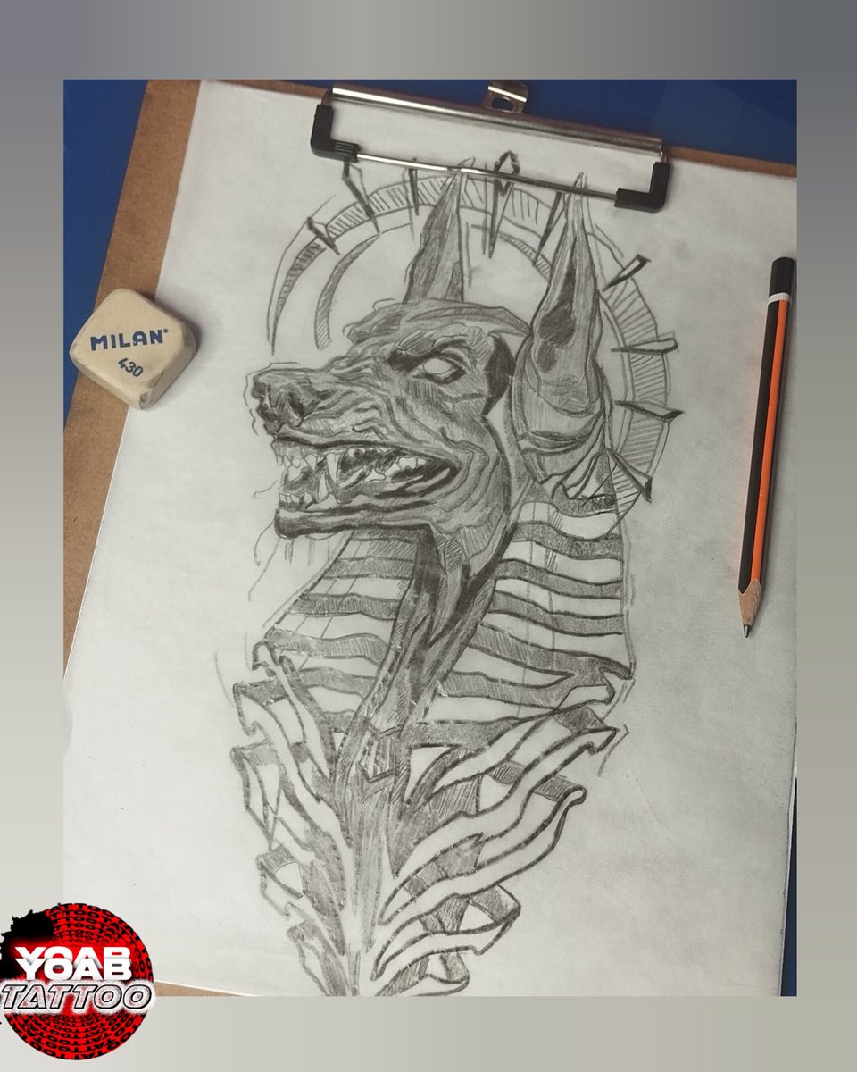 Yoab_tatoo's tweet photo. #tatuajes #practicatattoo #yuncos #dibujos #dibujosalapiz #Anubis https://t.co/7vBMNFlZua