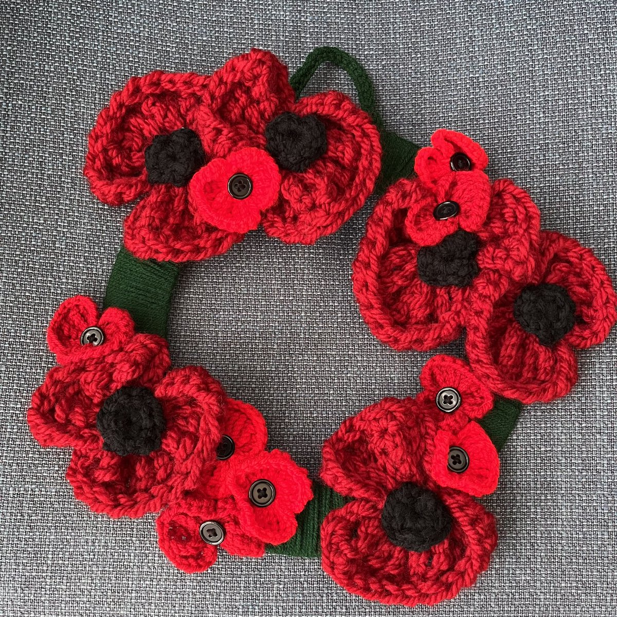 Poppy wreath finished. #Rememberance