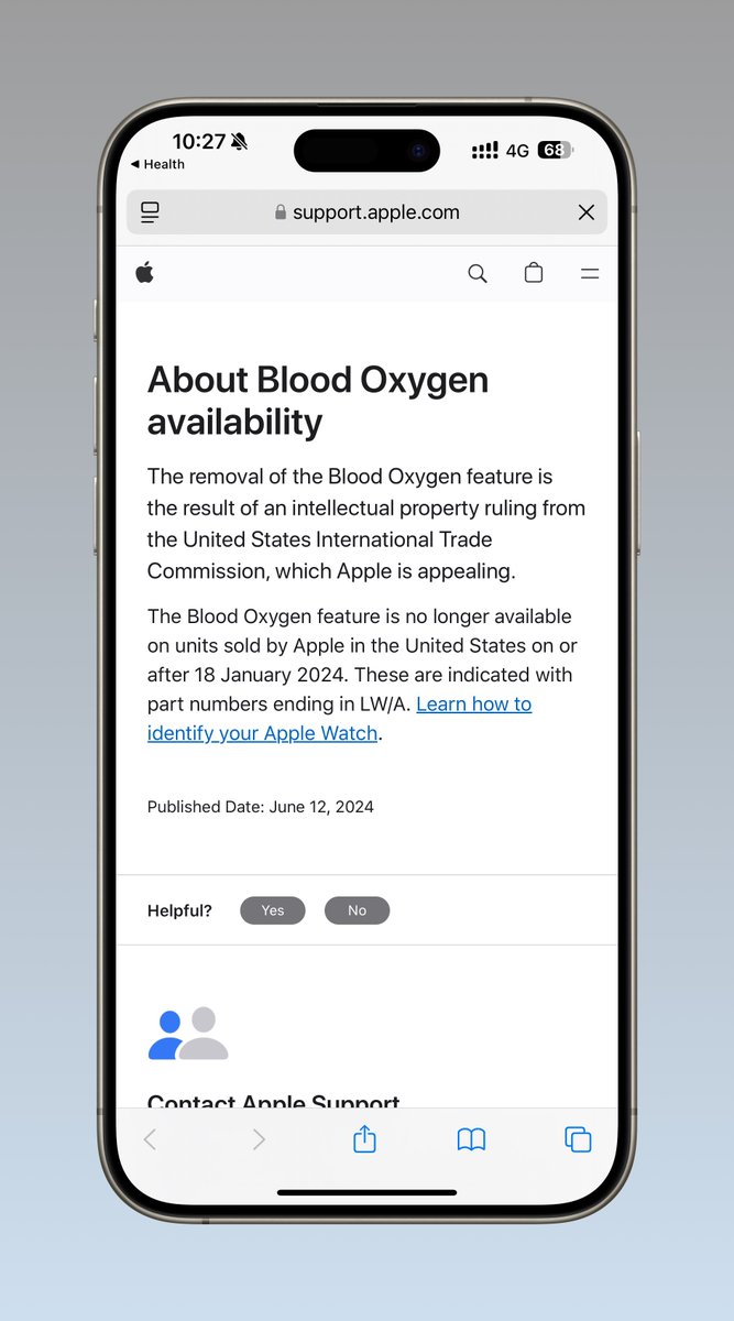 smartechdaily's tweet image. 💡معلومة مفيدة
معلومة مهمة، أغلبكم قد يجهلها أو لا يلقي بالاً لها!
ساعات #AppleWatchSeries9 و #AppleWatchSeries10 و #AppleWatchUltra2 الصادرة في أمريكا 🇺🇸 بعد تاريخ 18 يناير 2024، لا تتوفر فيها ميزة قياس نسبة الأكسجين في الدم SpO2، وذلك بسبب مشاكل قانونية خاصة ببراءة الاختراع، لم