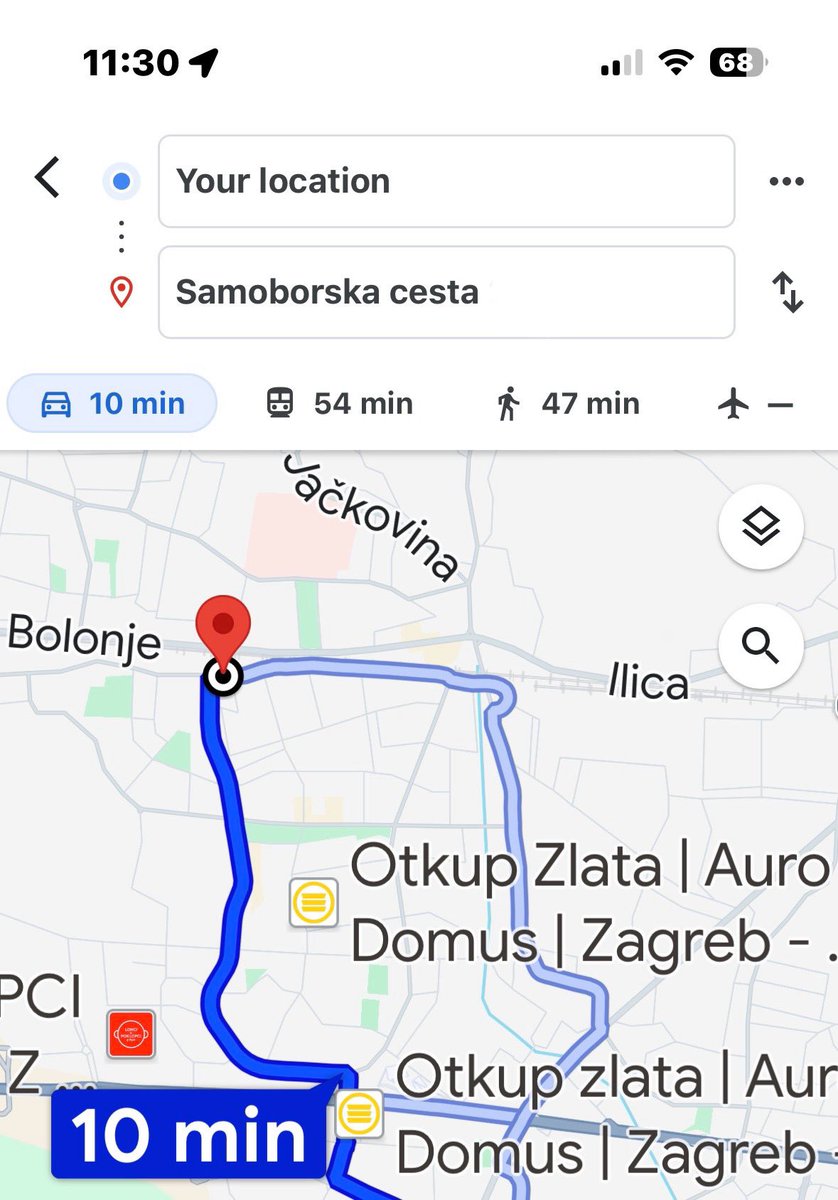 10 minuta autom, 54 javnim prijevozom. <a href="/ttomasevichr/">Tomislav Tomašević</a>  možda jasno zašto raste broj automobila. <a href="/mozemoHR/">Možemo!</a> sramota za jednu građansku zelenu opciju. E da, romobili, “role” skejt i ostalo nije dozvoljeno u javni prijevoz 
<a href="/GradZagrebHr/">Grad Zagreb</a>