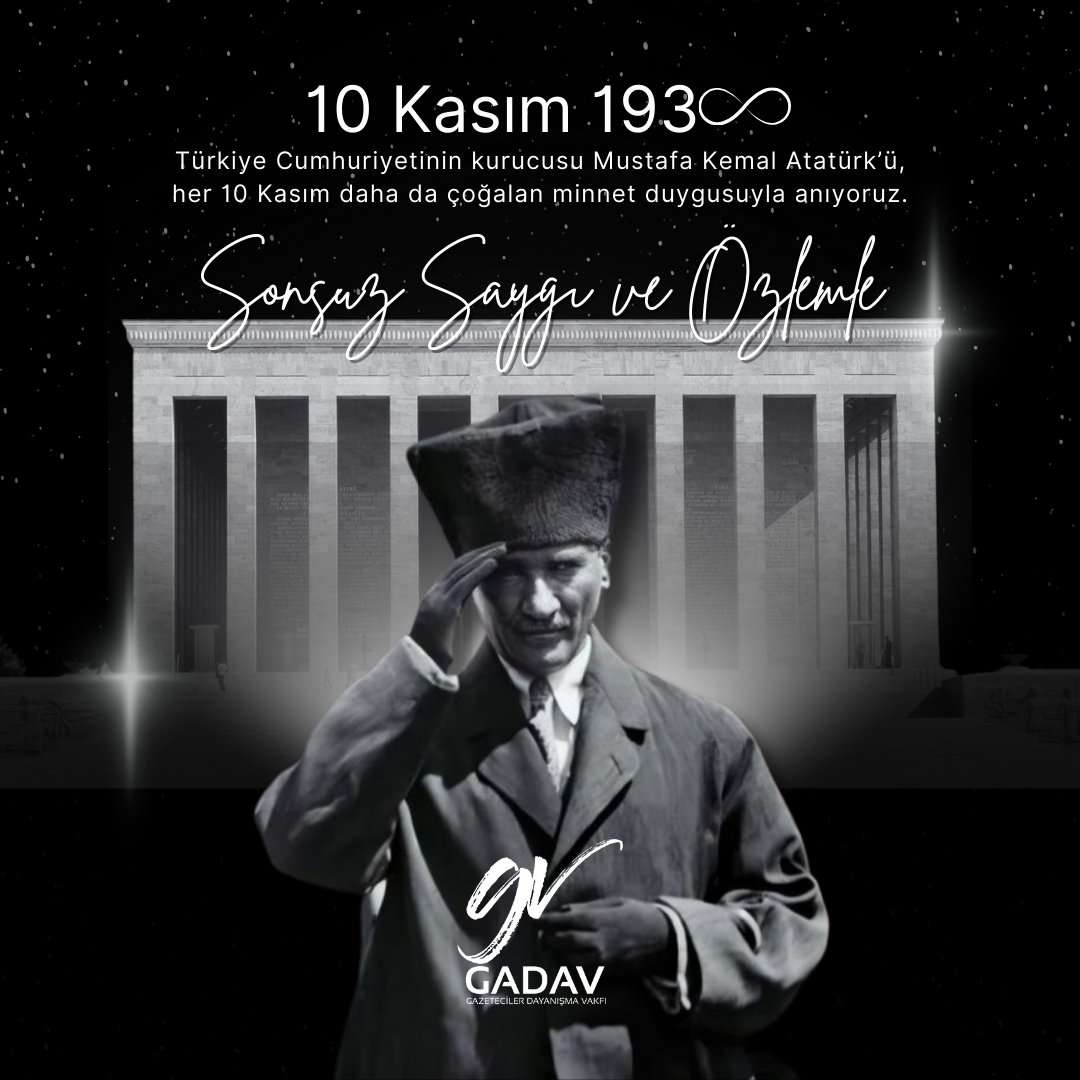 Cumhuriyetimizin kurucusu, bağımsızlığımızın mimarı Gazi Mustafa Kemal Atatürk’ü, aramızdan ayrılışının 86. yılında saygı, minnet ve özlemle anıyoruz... 🖤

Onun aydınlık yarınlara olan inancı ve bize bıraktığı emanetler, bugün de yolumuzu aydınlatmaya devam ediyor...