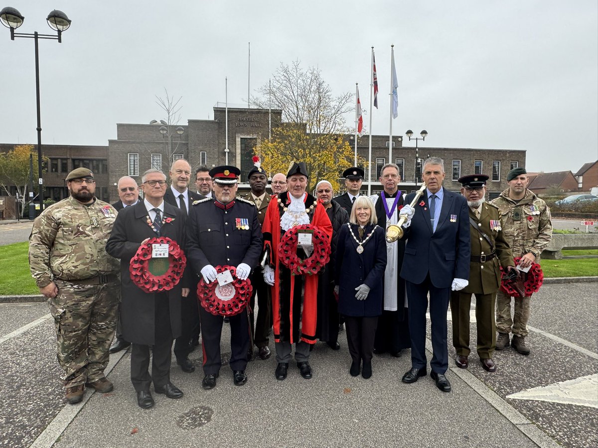 Attending remembrance day service