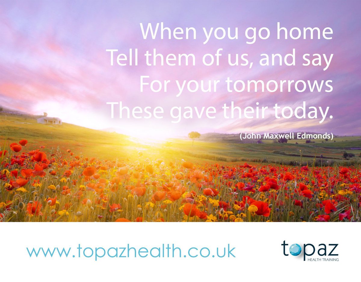 "When you go home, tell them of us, and say 'For your tomorrows, these gave their today'."(John Maxwell Edmonds)

Today, we join with the rest of the nation to remember those who have sacrificed their lives for our freedom. ❤️ 

#remembrance #lestweforget