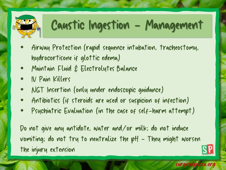 surgicalpizza's tweet image. Initial #management after #causticingestion...💊🩹

To read more: surgicalpizza.org/emergency-surg…

#spbites 🍕 #ACS #emergencysurgery #surgery #education #MedEd #MedTwitter