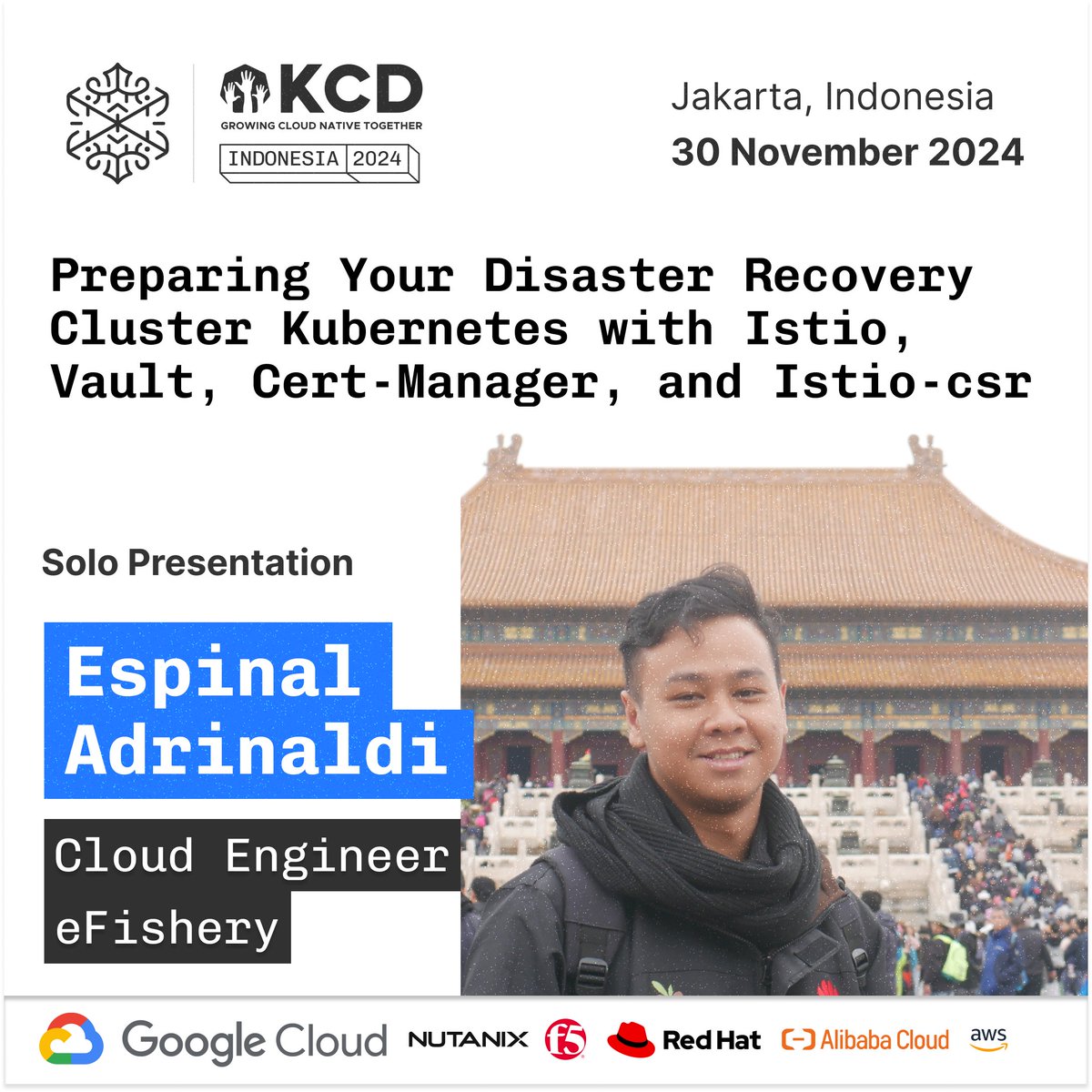 kubernetes_days's tweet image. Cloud-native DR made easy! ☁️ Master Istio &amp;amp; Vault for multi-cluster disaster recovery at KCD Indonesia. 

Register: ticket.kubernetesdays.id 

#KCDIndonesia #Istio #Vault 🇮🇩