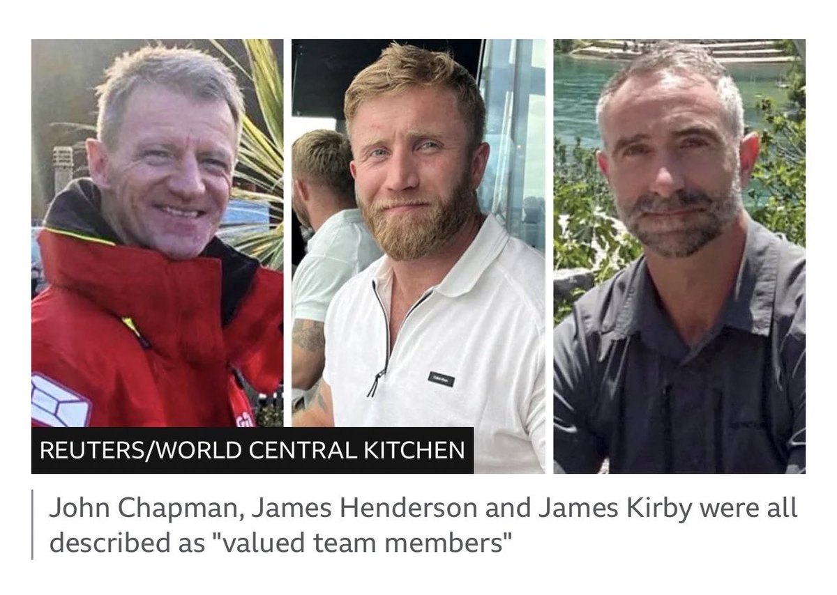 The first Remembrance Day since Israel killed 3 British Veterans in a precision strike, while they were delivering food to starving children.

Remember John Chapman, James Kirby and James Henderson, and think of their families who deserve justice.

They want you to forget them.