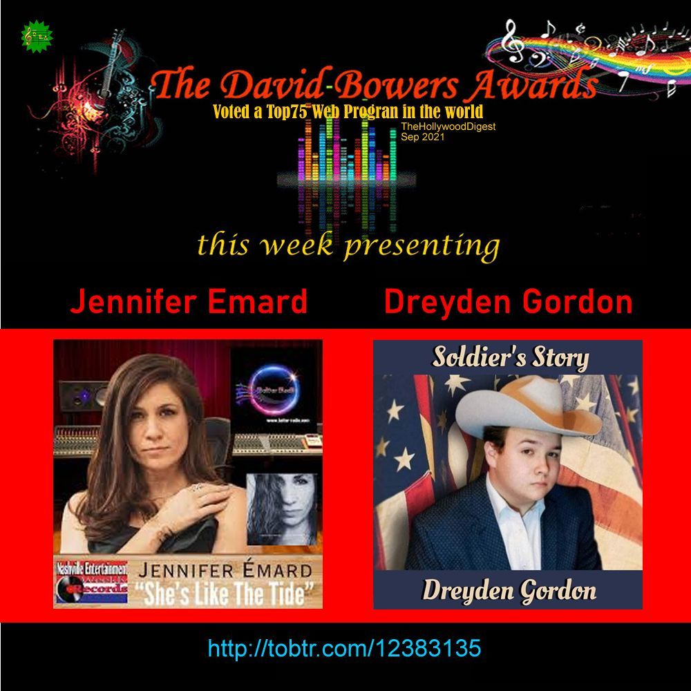 TheDavidBowers's tweet photo. Coming up at 2pmEST/11am Pacific/7pm UTC - An ALL NEW TheDavidBowersAwards with guests Dreyden Gordon and Jennifer Emard
https://t.co/q4UQSuhszg #musicnews #indiemusic #dreydengordon #jenniferemard #nashvilleweeklypr #musiccitymemo #ladylakemusic #everyone https://t.co/YL2uwVbLHU