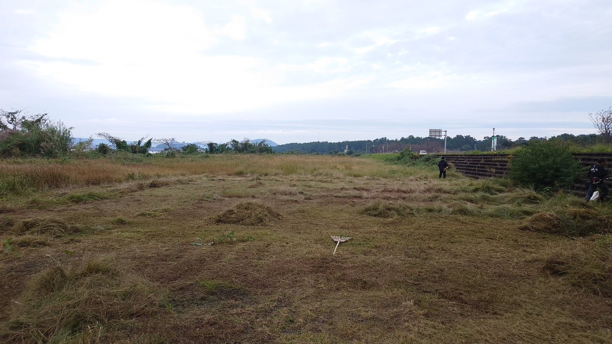 you_ichi846's tweet image. 本日は、毎年恒例 #CleanFace 松浦川河川敷草刈りでした！
雨の影響で、芋煮会当日での実施となりましたが、それにも関わらずご参加いただきありがとうございました☺️🙏
参加者はツリー参照