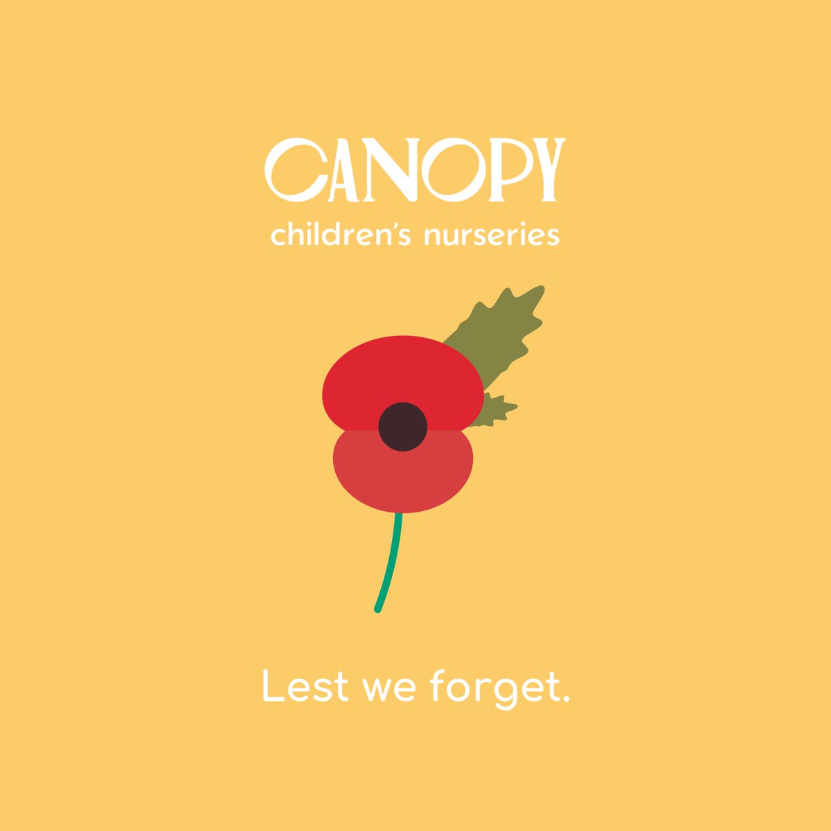 Lest we forget. 

#CanopyNurseries #RememberanceSunday