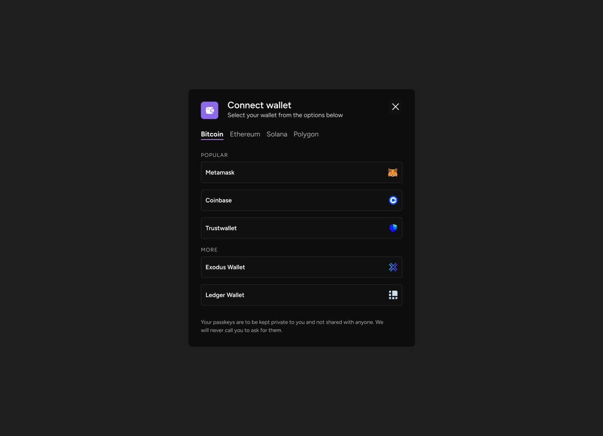 henrytobi74's tweet image. 🎨 Day 1/30 of #Web3 UI Design Challenge  

Today&apos;s Challenge: Wallet Connection Interface 

Focused on creating a clean, user-friendly wallet connection flow that simplifies the crypto onboarding experience.  

#30DaysOfWeb3Design   #Web3Design