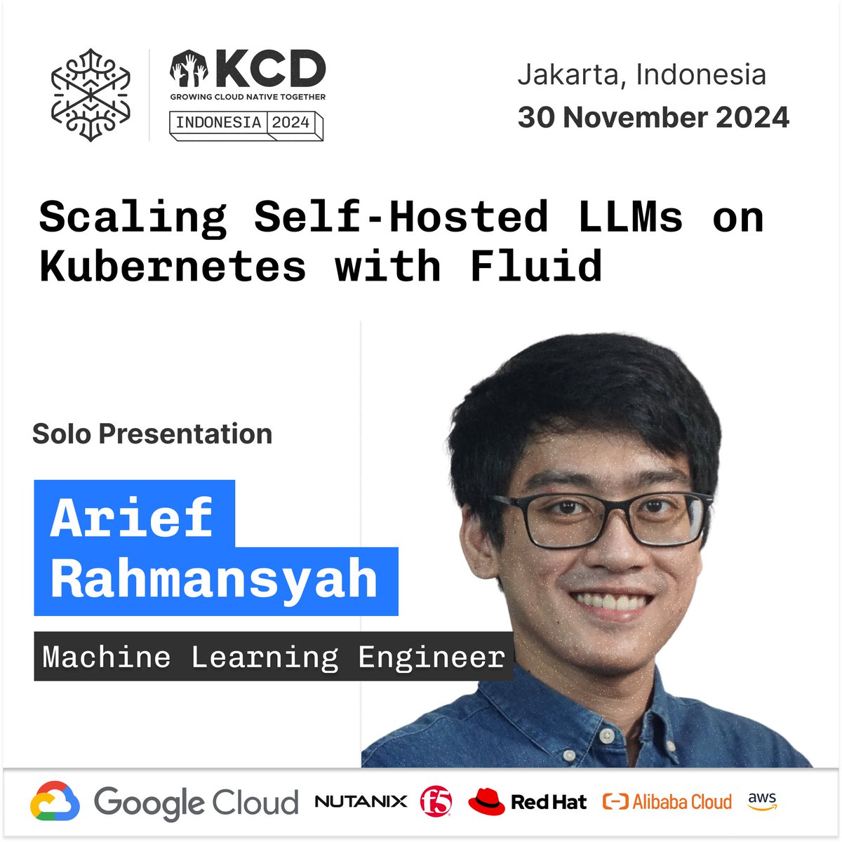 kubernetes_days's tweet image. Level up your #LLM game! 🚀 Scale self-hosted models on #Kubernetes with Fluid at KCD Indonesia. 

Register: ticket.kubernetesdays.id 

#KCDIndonesia #Fluid