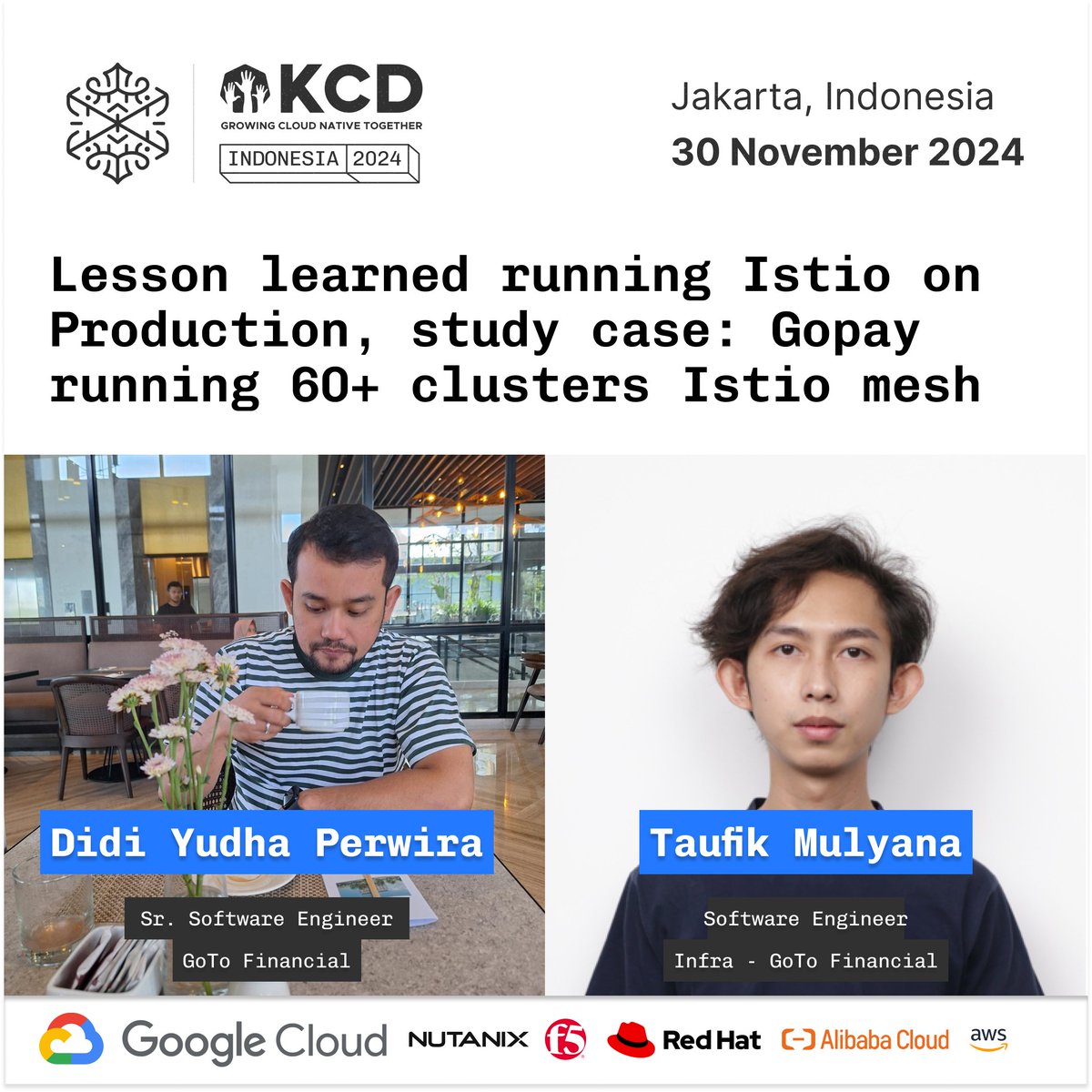 kubernetes_days's tweet image. Istio in Production: Lessons from Gopay&apos;s 60+ Cluster Mesh! 🛠️ Gain insights &amp;amp; avoid pitfalls at KCD Indonesia. 

Register  ticket.kubernetesdays.id

#KCDIndonesia #Istio #Production