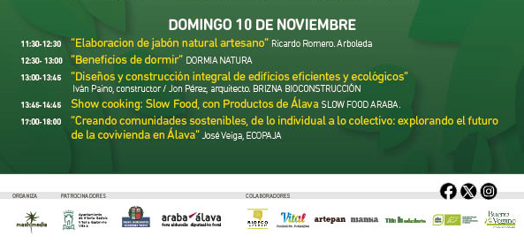 Biocantabria's tweet photo. Domingo 10/11/2024
⏰11:00 a 20:00
📍Iradier Arena #Vitoria #Gasteiz 
🫰Entrada libre
ℹ️https://t.co/mP2Dfepy7T
 #BioAraba #Familia #Domingo #Feria #VidaSana #ConsumoResponsable #ComercioJusto #Conferencias #Araba #Euskadi #SlowFood #EcoPaja https://t.co/9lhZKfgDt3