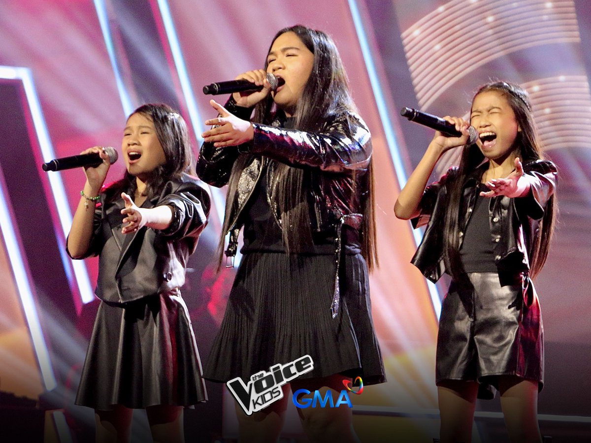 _TheVoiceKidsPH's tweet photo. Grabe ang biritan nina Jennica, Lyka, and Niña! 💯 

#TheVoiceKids | Sundays at 7:00 PM on GMA
#TheVoiceKidsPH #TVKStealOrNoSteal https://t.co/9JZ0SgoxT1