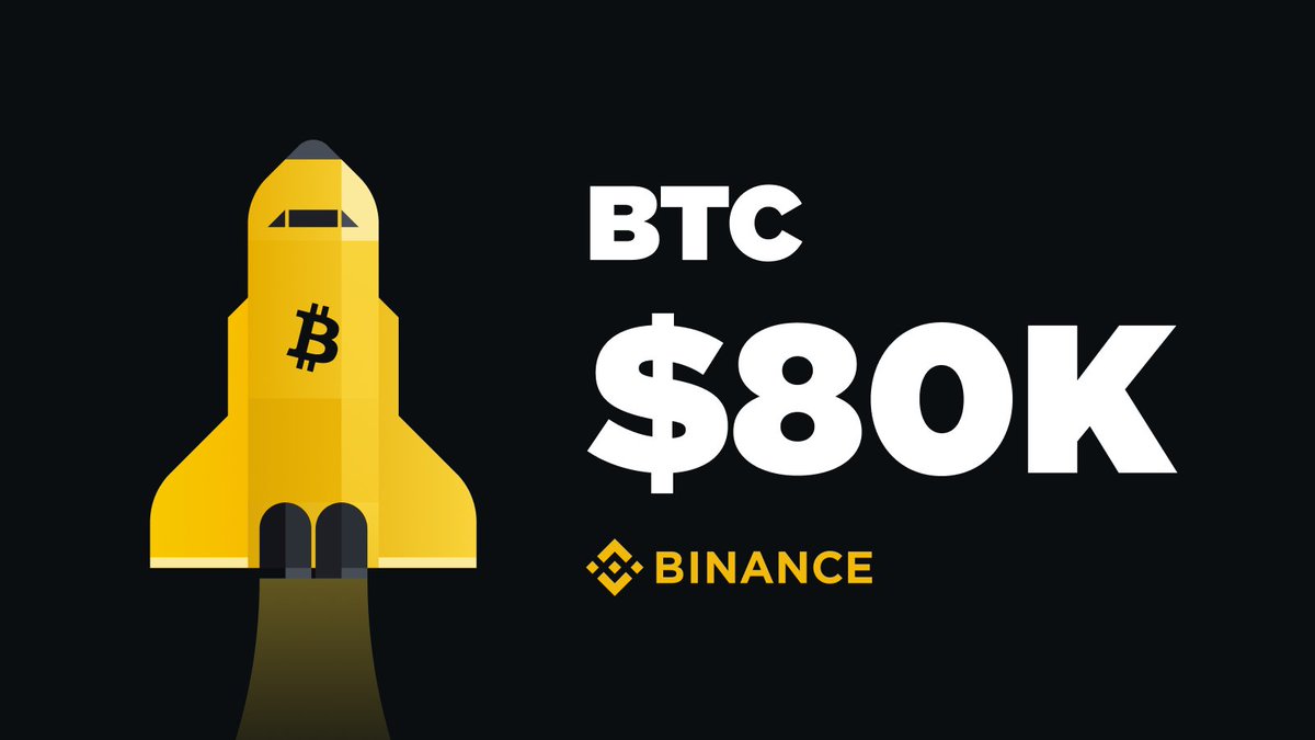 binance's tweet image. #Bitcoin hits 80k for the first time, continuing to make history with each new high.
