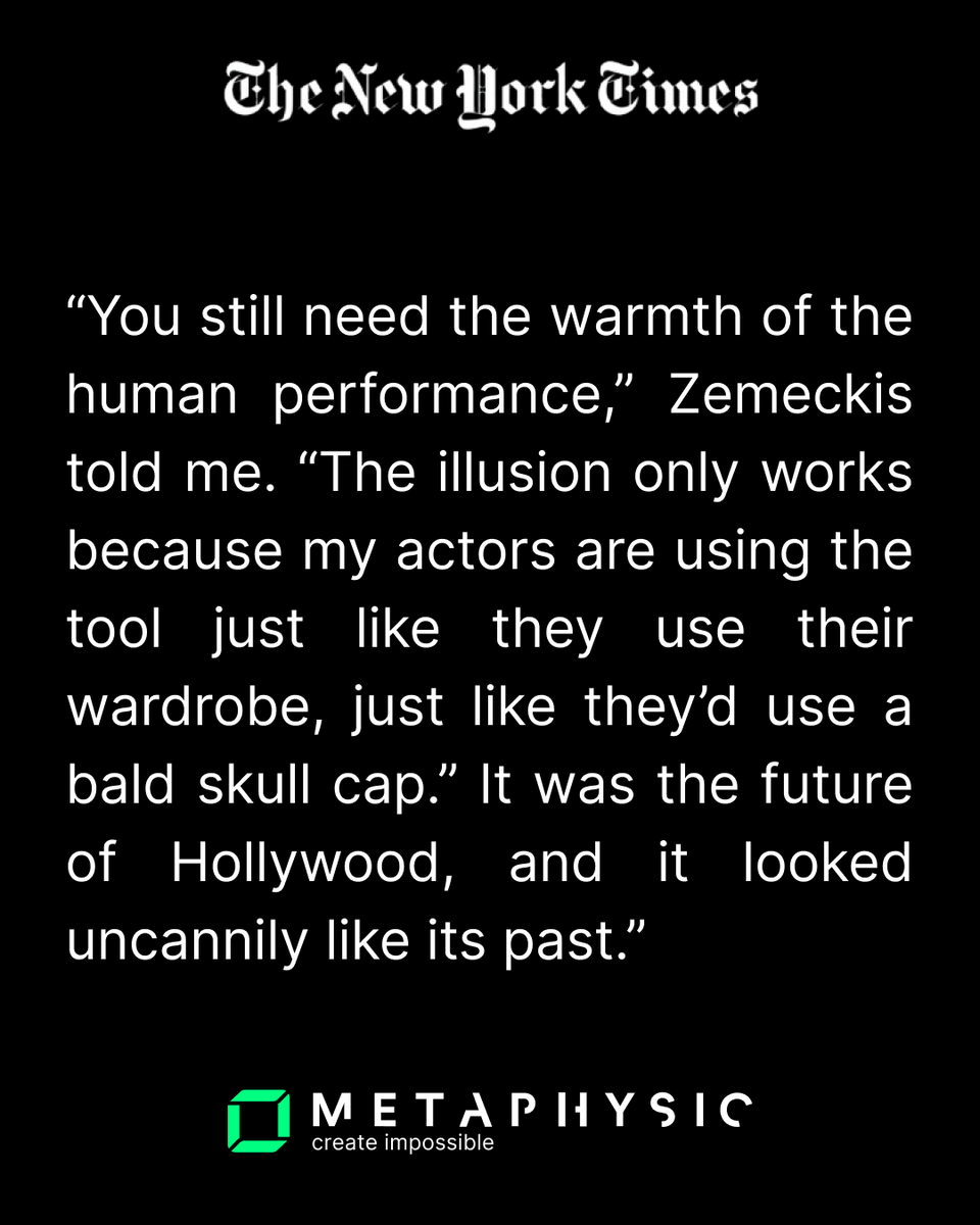 Blending innovation with tradition, the next era of cinema keeps the soul of performance at its core—where technology supports but never overshadows the human touch.

#HEREMovie #Hollywood #Metaphysic #AI