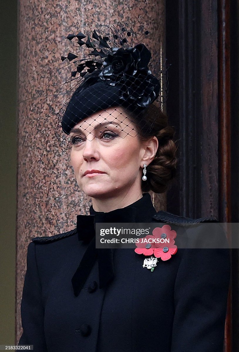A striking <a href="/ChrisJack_Getty/">Chris Jackson</a> image of the Princess of Wales who is attending the Remembrance Day service at the Cenotaph in Whitehall