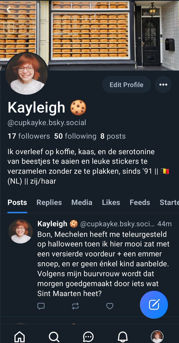 Hoe langer hoe minder was ik hier actief de laatste maanden want amai, wat een cesspool is deze app geworden. Dus werd van mijn gsm geyayeet.

Wie mij wil volgen naar De Blauwe Lucht app, ben daar te vinden als cupkayke.

✌️