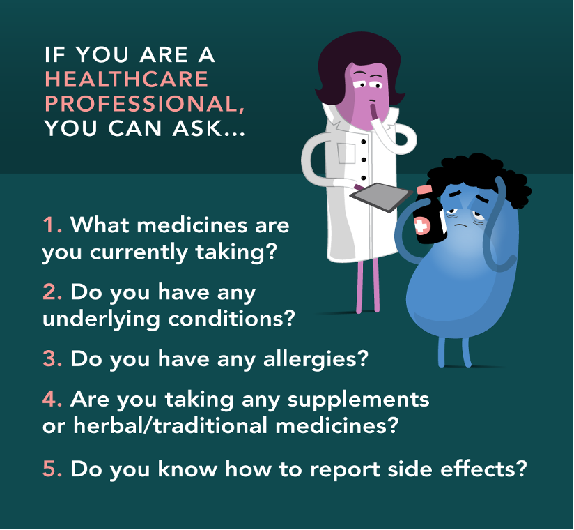 ppbkenya's tweet photo. Here are 5️⃣ questions healthcare professionals can ask patients to help #PreventSideEffects:
Report side effects through these channels 👉
Website: https://t.co/7GCqyYKj8t
Mobile Application (for both Android and iOs): mPVERS
TEL: +254795743049
USSD: *271#
Email: pv@ppb.go.ke
#medsafetyweek
@UMCGlobalSafety