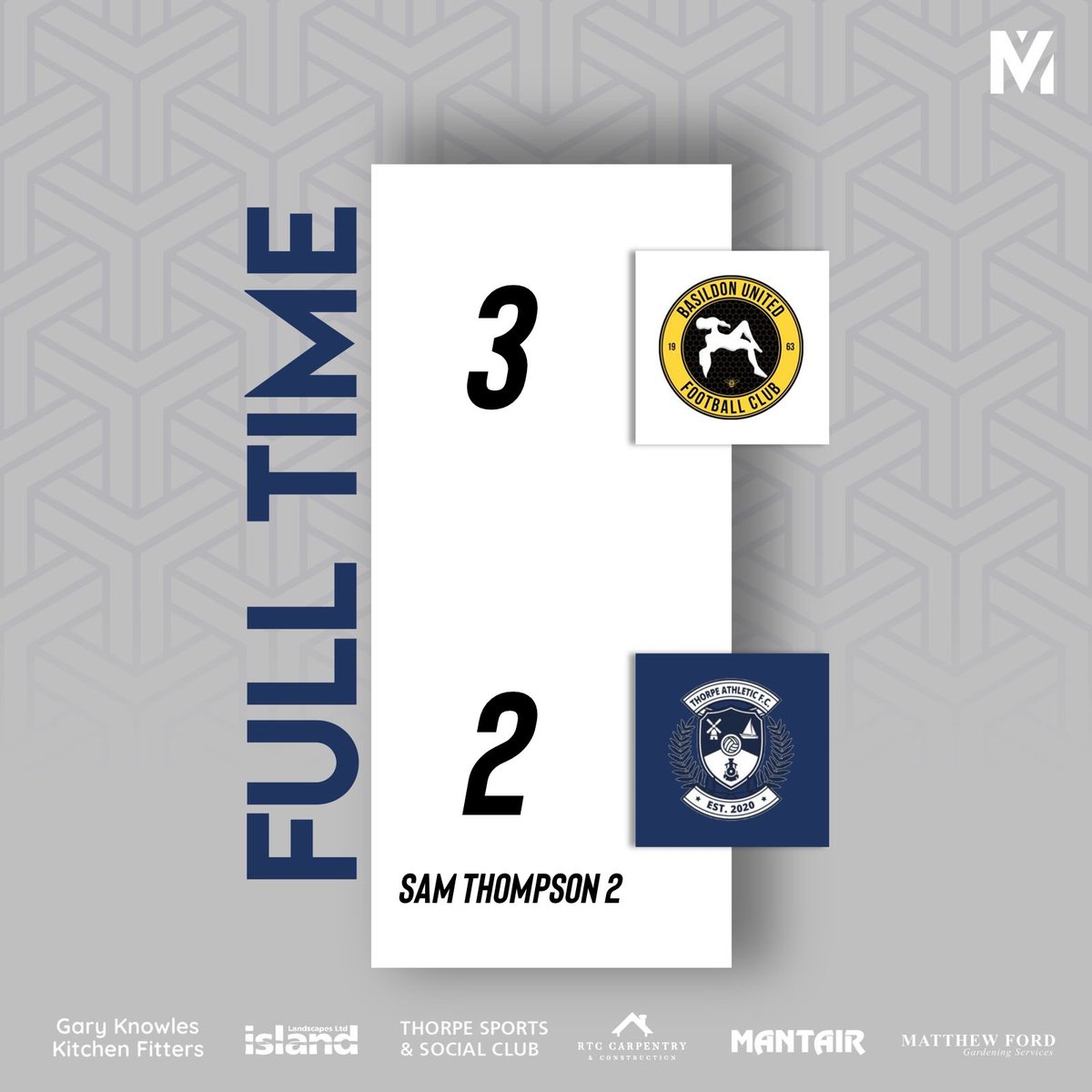 AthleticThorpe's tweet photo. Out of the County Cup 😞

On a day where it felt like everything went against us (no more to be said) we showed character to come back from two goals behind at HT to then receive a late sucker punch.

Focus turns back to the League. 💪🏽

All the best @basureserves 

UTTA 🩵🦂 https://t.co/BSuI6OyJL0