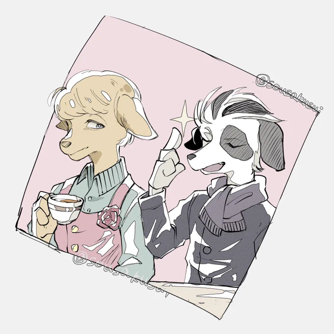 ダ…ダルメシアンのお兄さんとラブラドールレトリバーのお兄さん… 