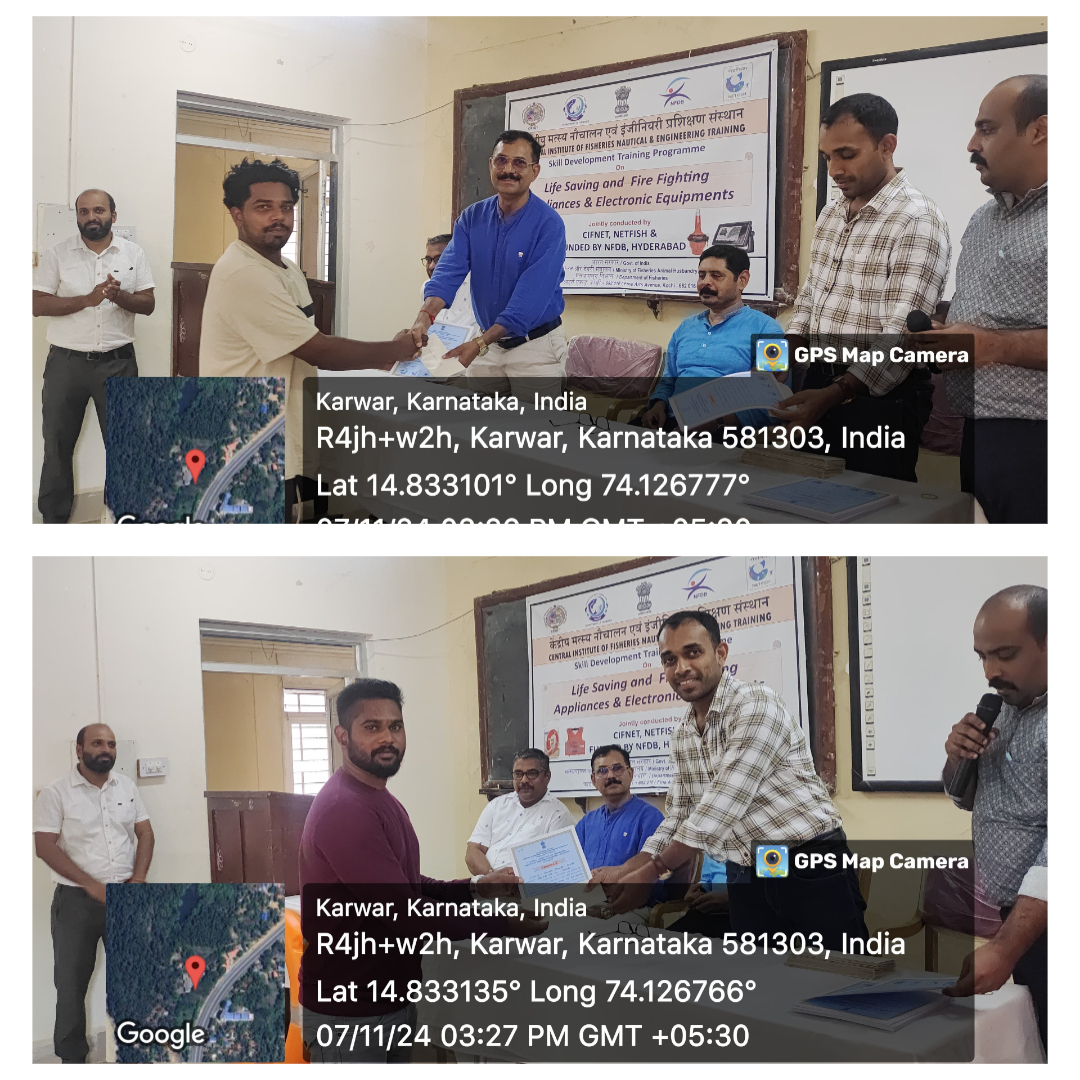 CifnetH's tweet photo. #NEWS in #Karavalimunjavu #daily, regarding 3day Training for 50 #Fishers on #Lifesaving & #Firefightingappliances & #Electronicequipments conducted by CIFNET,jointly with #MPEDA-#NETFISH& #NFDB. #Valedictory was conducted on 7.11.24,at #KUPG Centre,#Karwar.
@FisheriesGoI #PMMSY https://t.co/Ktv3D5hQzK