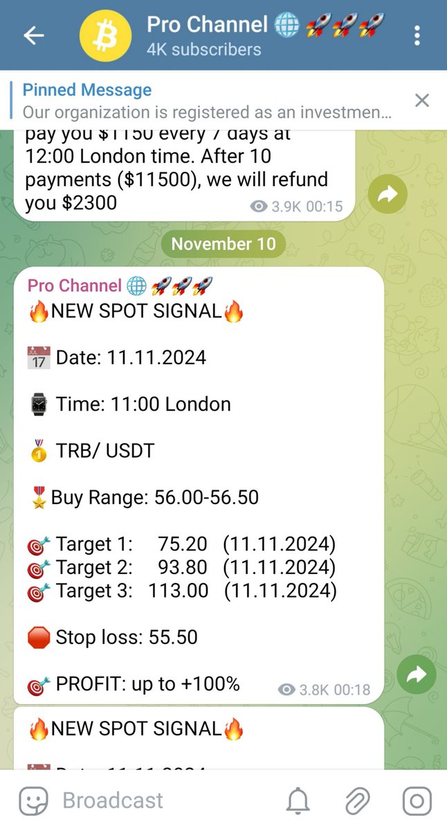 KuCoinSignals5's tweet image. 🥇TRB/USDT

🎖Buy range: 56.00-56.50 (10.11.2024)

🎯Target 1:    75.20 (10.11.2024)
🎯Target 2:    93.80 (10.11.2024)
🎯Target 3:  113.00 (10.11.2024)

🛑Stop loss: 55.50 (10.11.2024)

#TRB/USDT Profit✅

Profit: +71.05%📈

#okex #gemini #kucoin #bitstamp #etoro #signals