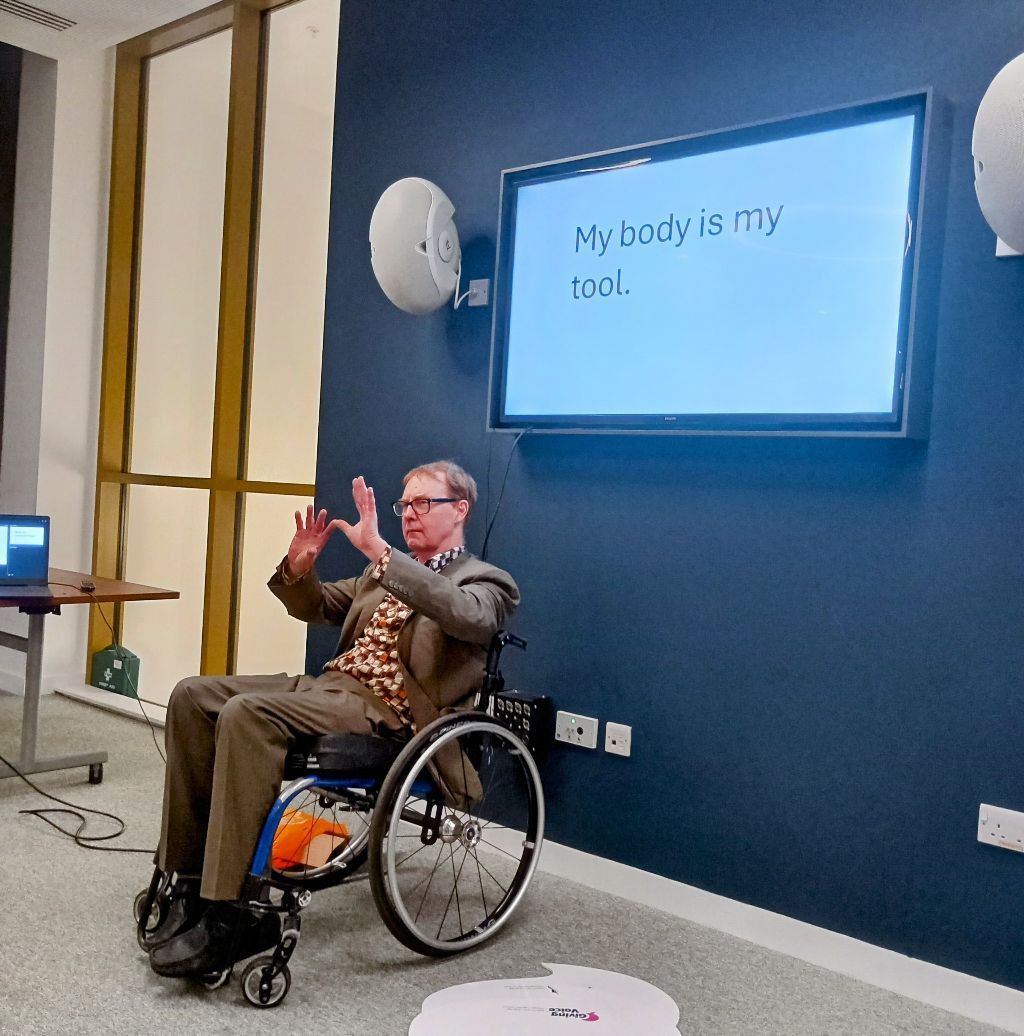 John Quinn (@jtquinn1) on Twitter photo My performance of It's Always The Quiet Ones at <a href="/LeedsPlayhouse/">Leeds Playhouse</a>. What started off as a short piece for <a href="/HCS_Sheffield/">Human Communication Sciences | Sheffield</a> to promote the worlds first Dysarthria Awareness Day is now a full monologue. Thanks to <a href="/carohaw/">Dr Caroline Haw 🏳️⚧️</a>, <a href="/chtattersall/">Catherine Tattersall</a> and all the students I've worked with for helping My performance of It's Always The Quiet Ones at <a href="/LeedsPlayhouse/">Leeds Playhouse</a>. What started off as a short piece for <a href="/HCS_Sheffield/">Human Communication Sciences | Sheffield</a> to promote the worlds first Dysarthria Awareness Day is now a full monologue. Thanks to <a href="/carohaw/">Dr Caroline Haw 🏳️⚧️</a>, <a href="/chtattersall/">Catherine Tattersall</a> and all the students I've worked with for helping