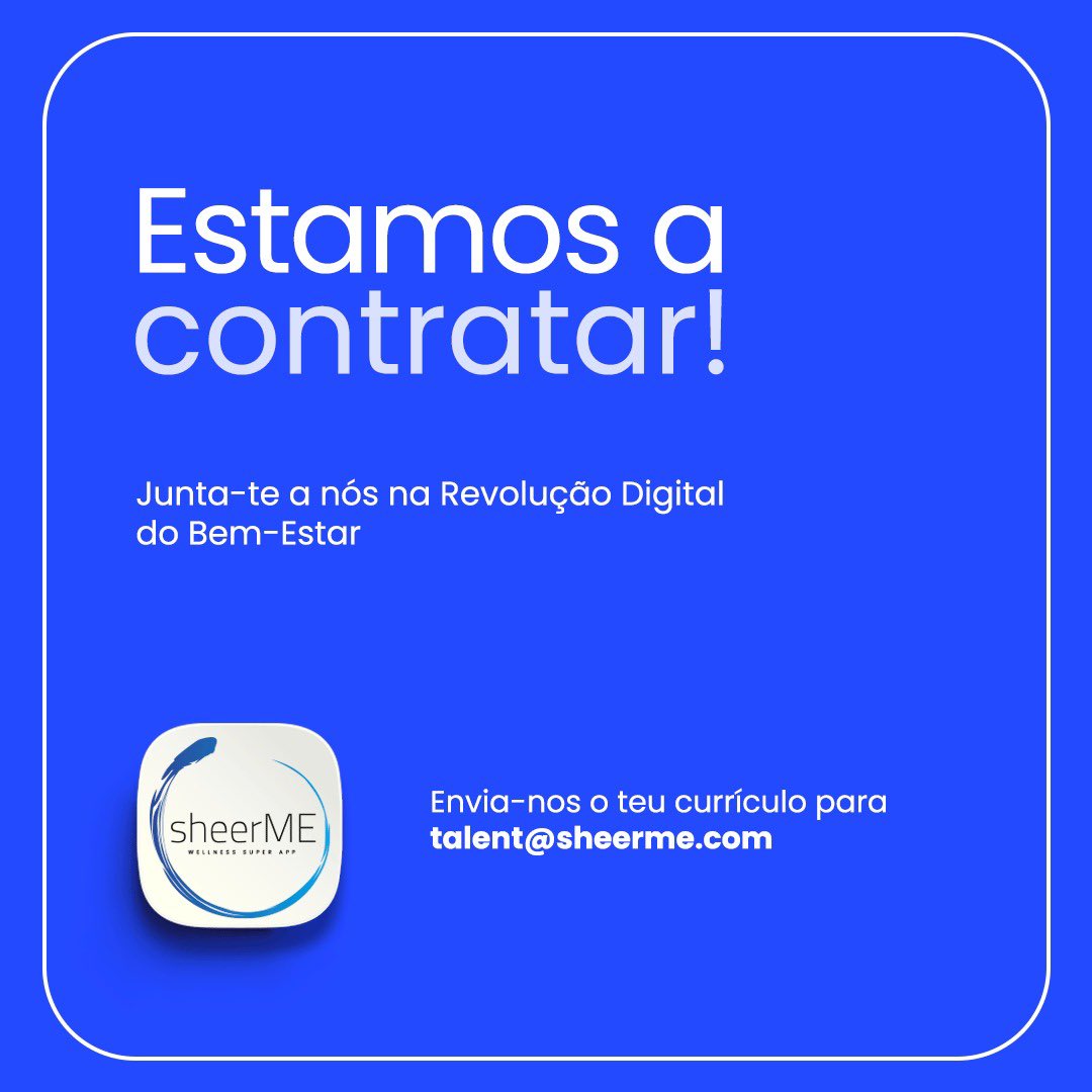 ‼️ Na <a href="/sheerMEapp/">sheerME</a> estamos a contratar para a função de Finance Manager. Trabalho presencial no escritório de Paço D’arcos.

Caso estejas interessado, cliquem no link👇 abaixo e candidatem-se ou enviem o CV para talent@sheerme.com

sheerme.zohorecruit.eu/jobs/Careers/4…