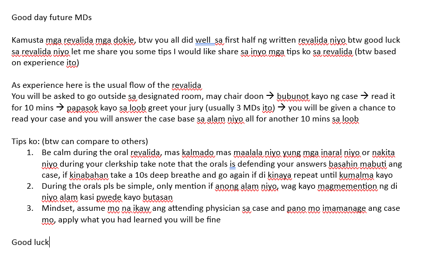 PPCMD2's tweet photo. Good day future MDs [4th yr with Revalida] 

Tips for Orals in next sunday [may share sa gc, fb group niyo] 

#MedTwitter 
#MedtwitterPH
#medstudentPH
#medschoolPH https://t.co/T3VHHI4LDd