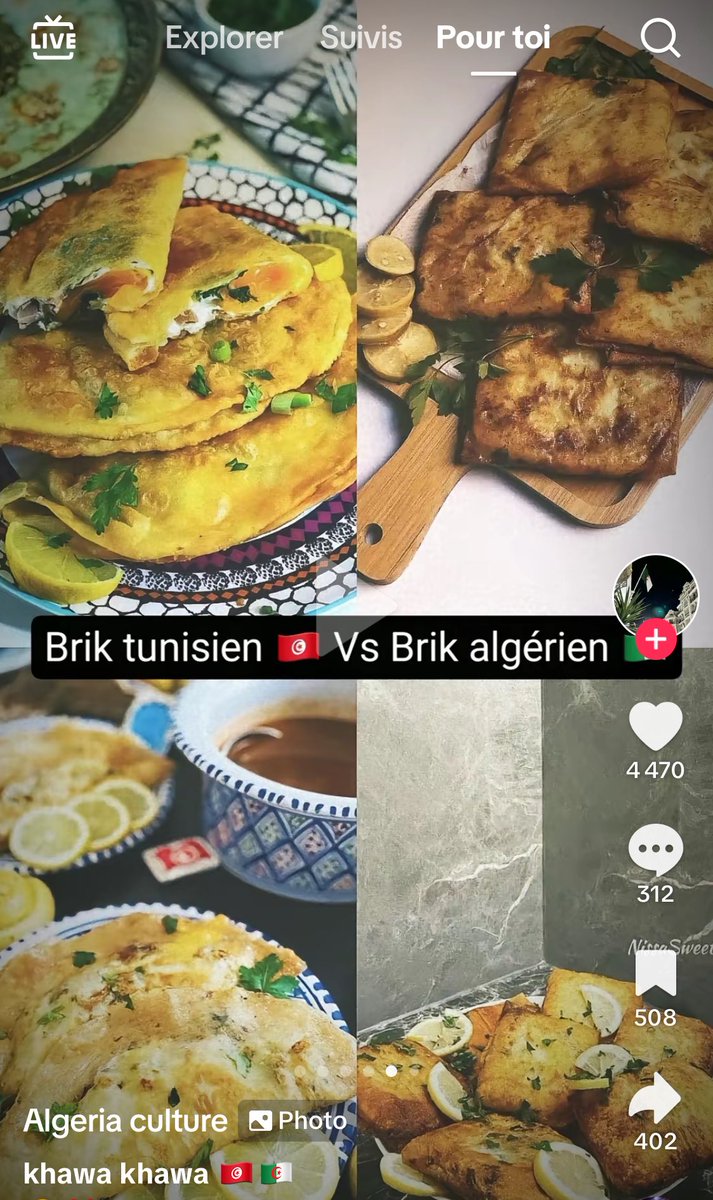 Nef3rti_ti's tweet image. Ils en ont pas marre de nous v0ler notre patrimoine culinaire 🇹🇳 ??? 

J’suis choquée