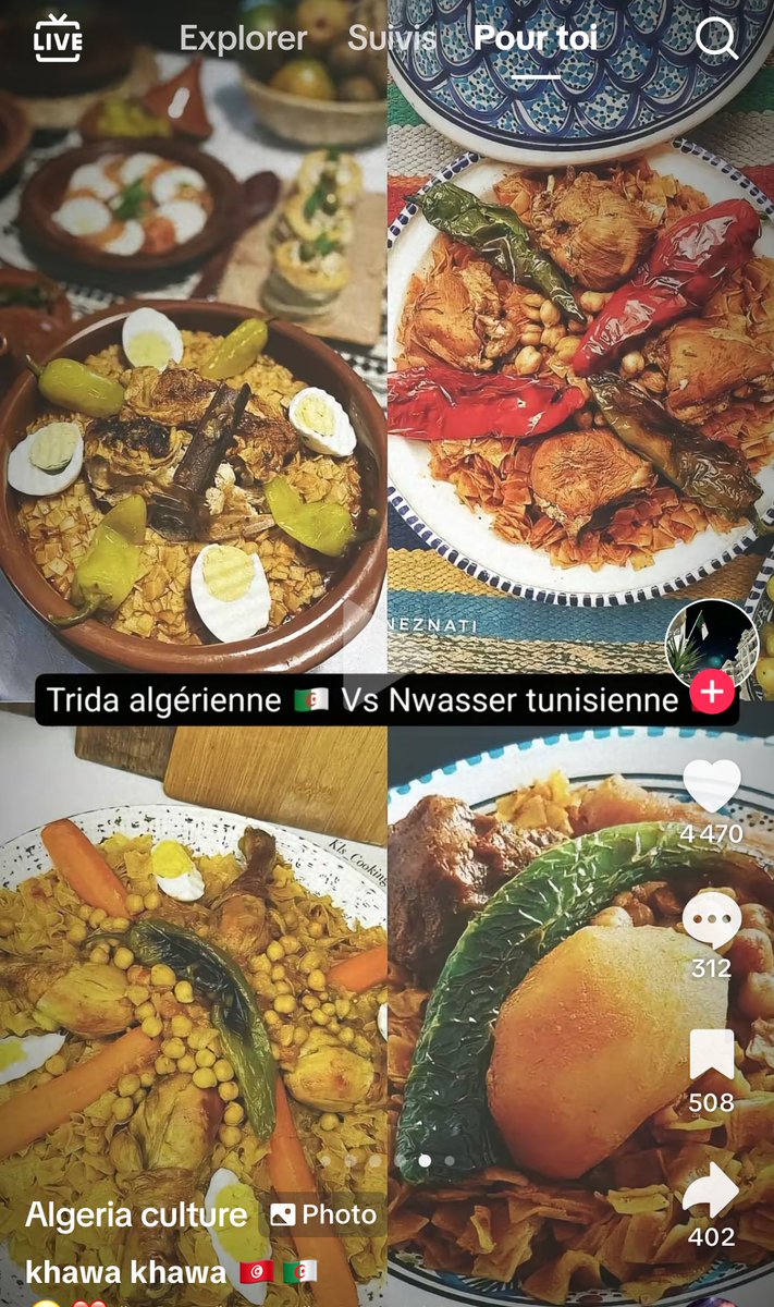 Nef3rti_ti's tweet image. Ils en ont pas marre de nous v0ler notre patrimoine culinaire 🇹🇳 ??? 

J’suis choquée