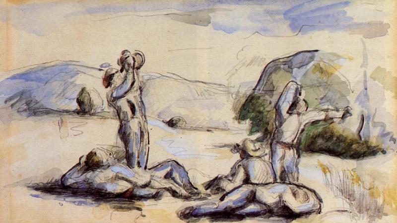 cezanneart's tweet photo. The Harvesters, 1878 #artbots #cezanne https://t.co/1Z4YLs7NOi