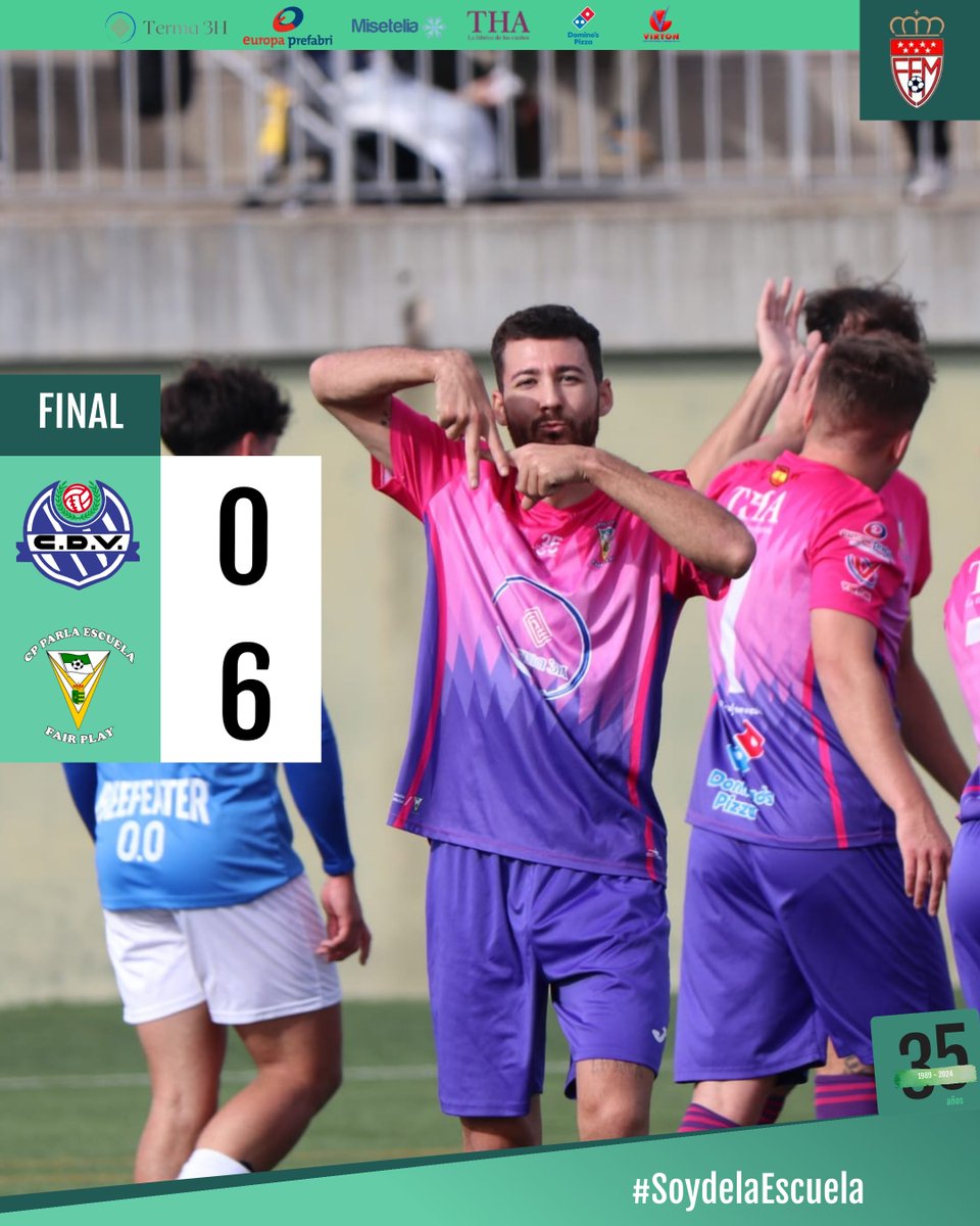 🏆  J9 | ⏱️FINAAAAAAAAL
🔵 CD Vicálvaro 0-6 CP Parla Escuela 🟣
#SoydelaEscuela