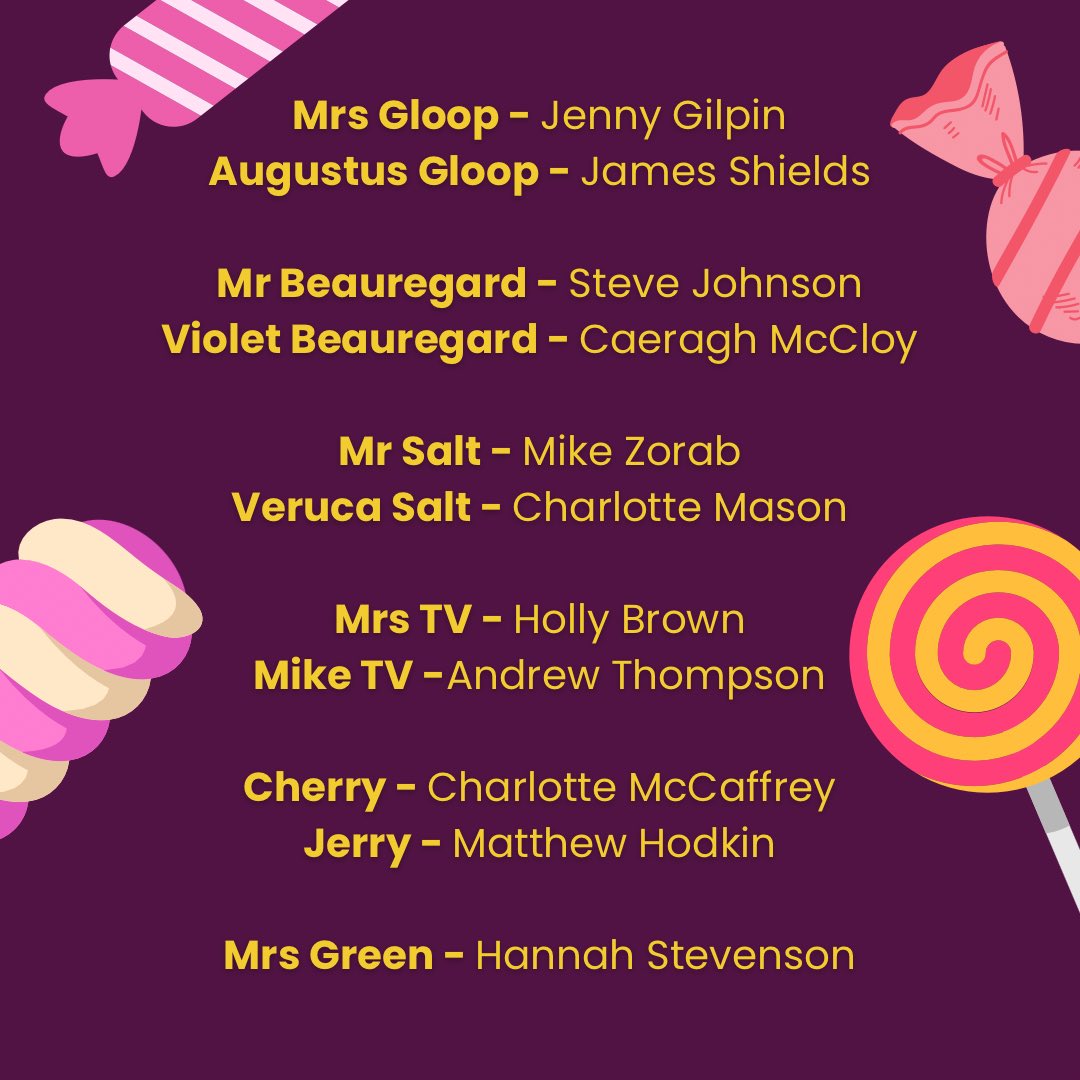 LancasterADOS's tweet photo. Introducing the LADOS 2025 cast of Charlie and the Chocolate Factory, coming to the @LancasterGrand 6th - 10th May! 🍫 The hit new musical based on Roald Dahl’s timeless book is choc-full of iconic characters and classic songs such as ‘Pure Imagination’ &amp; ‘The Candy Man’! 🍭 https://t.co/UqXlucycWc