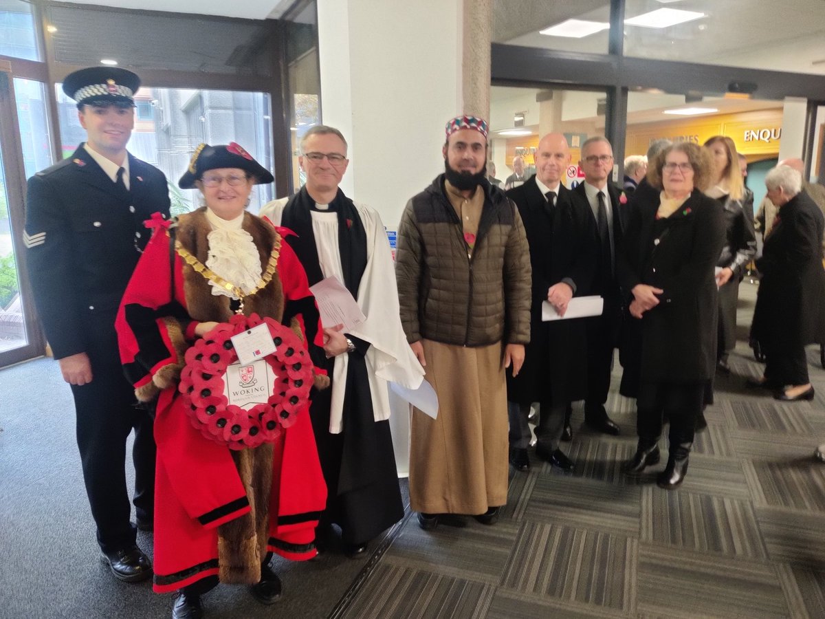 I attended the Remembrance Day event at the town center today joining the church leader from Christ Church, the Surrey Police Chief, the Mayor of Woking, the council leader, councilors,  people from all walks of life I have been attending this event for the last 15 year. 10/11/24