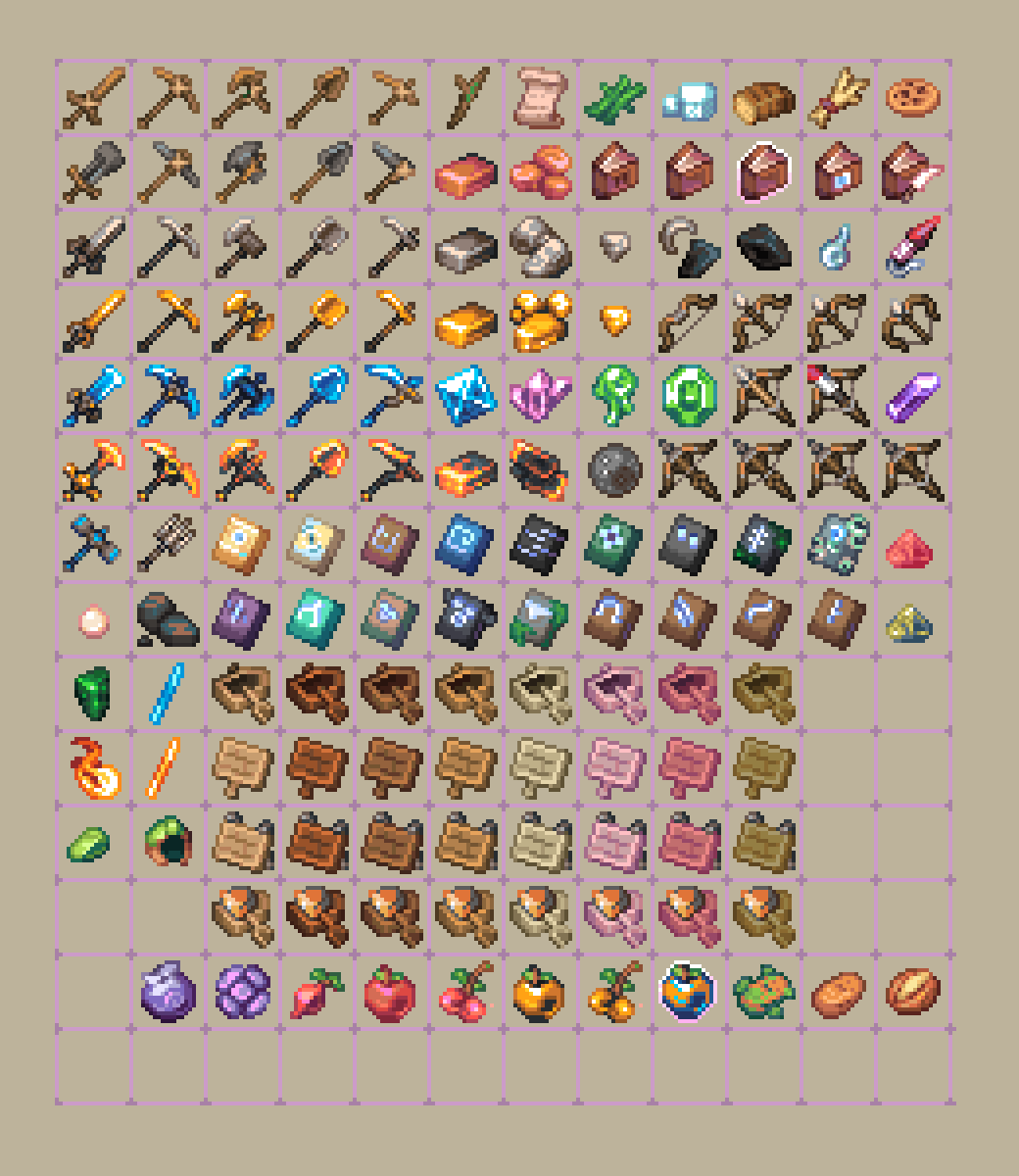 All the updated textures so far for my texture pack (except emerald)
#Minecraft #pixelart #ドット絵 #texturepack