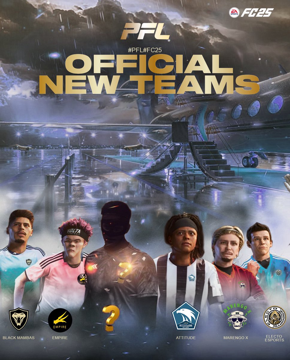 PFL (@officialpfl_) on Twitter photo 🏆We are thrilled to announce the first 5️⃣ teams that will be competing in this year's Champion Cup!
👊Do you recognise these teams? Are you rooting for your favorites?
🇫🇷 <a href="/Empire_ProClub/">La Empire 🐲</a>
🏴 <a href="/AttitudeVFC/">Attitude</a>
🇳🇱 <a href="/MarengoXI/">Marengo x</a>
🇮🇹 <a href="/ElectoEsports/">Electo eSports</a>
🇳🇴 @xAbz29
🚨Limited spaces left to join 🏆We are thrilled to announce the first 5️⃣ teams that will be competing in this year's Champion Cup!
👊Do you recognise these teams? Are you rooting for your favorites?
🇫🇷 <a href="/Empire_ProClub/">La Empire 🐲</a>
🏴 <a href="/AttitudeVFC/">Attitude</a>
🇳🇱 <a href="/MarengoXI/">Marengo x</a>
🇮🇹 <a href="/ElectoEsports/">Electo eSports</a>
🇳🇴 @xAbz29
🚨Limited spaces left to join