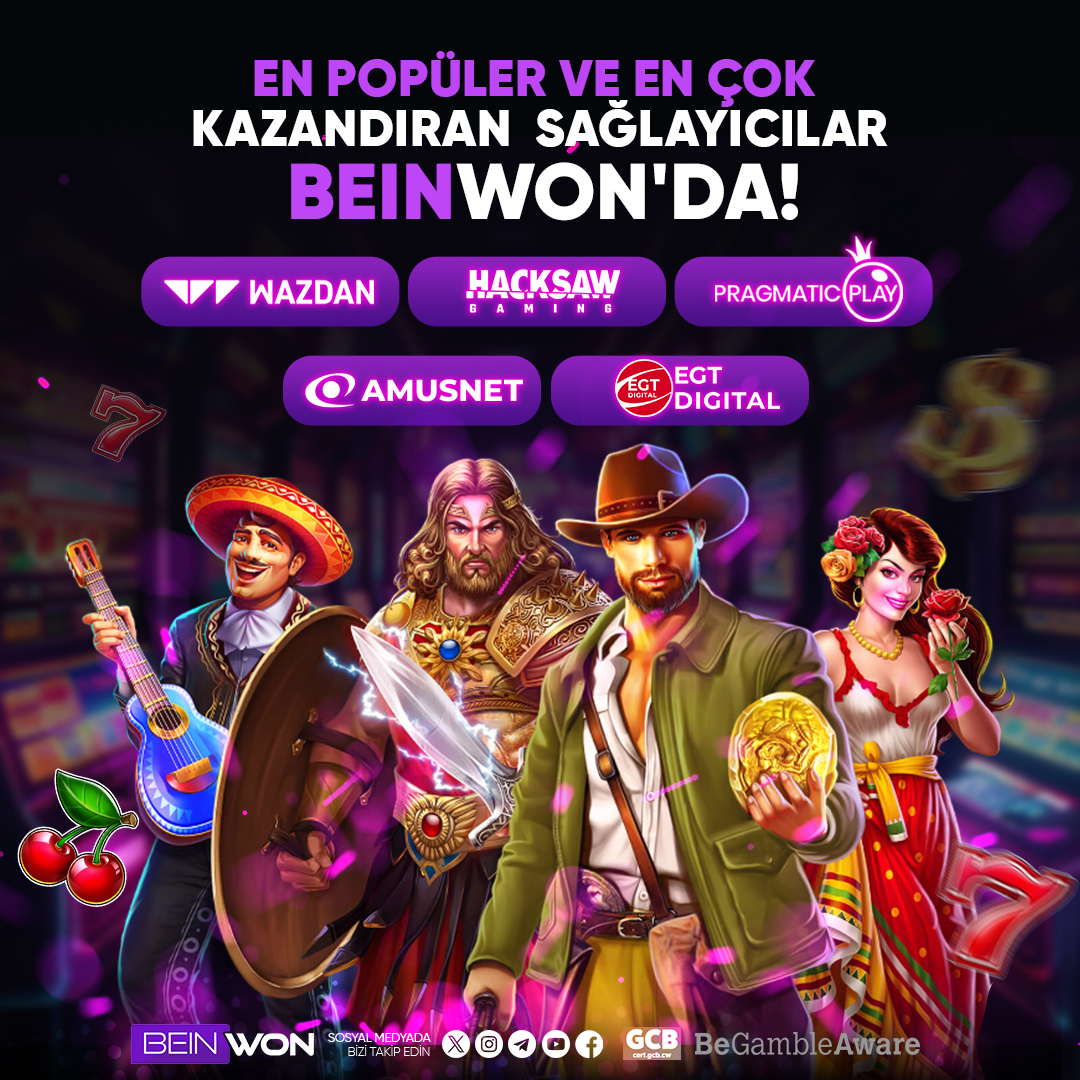 🎰EN POPÜLER SAĞLAYICILAR BEINWON'DA🎰

🔞Beinwon’da, oyun keyfini ve kazanç fırsatlarını zirveye taşıyan en popüler oyun sağlayıcıları bir arada!

❤️ GÜNCEL GİRİŞ (t2m.io/Beinwonguncelg…)

✅#beinwon #beinwonguncelgiris #beinwongiris