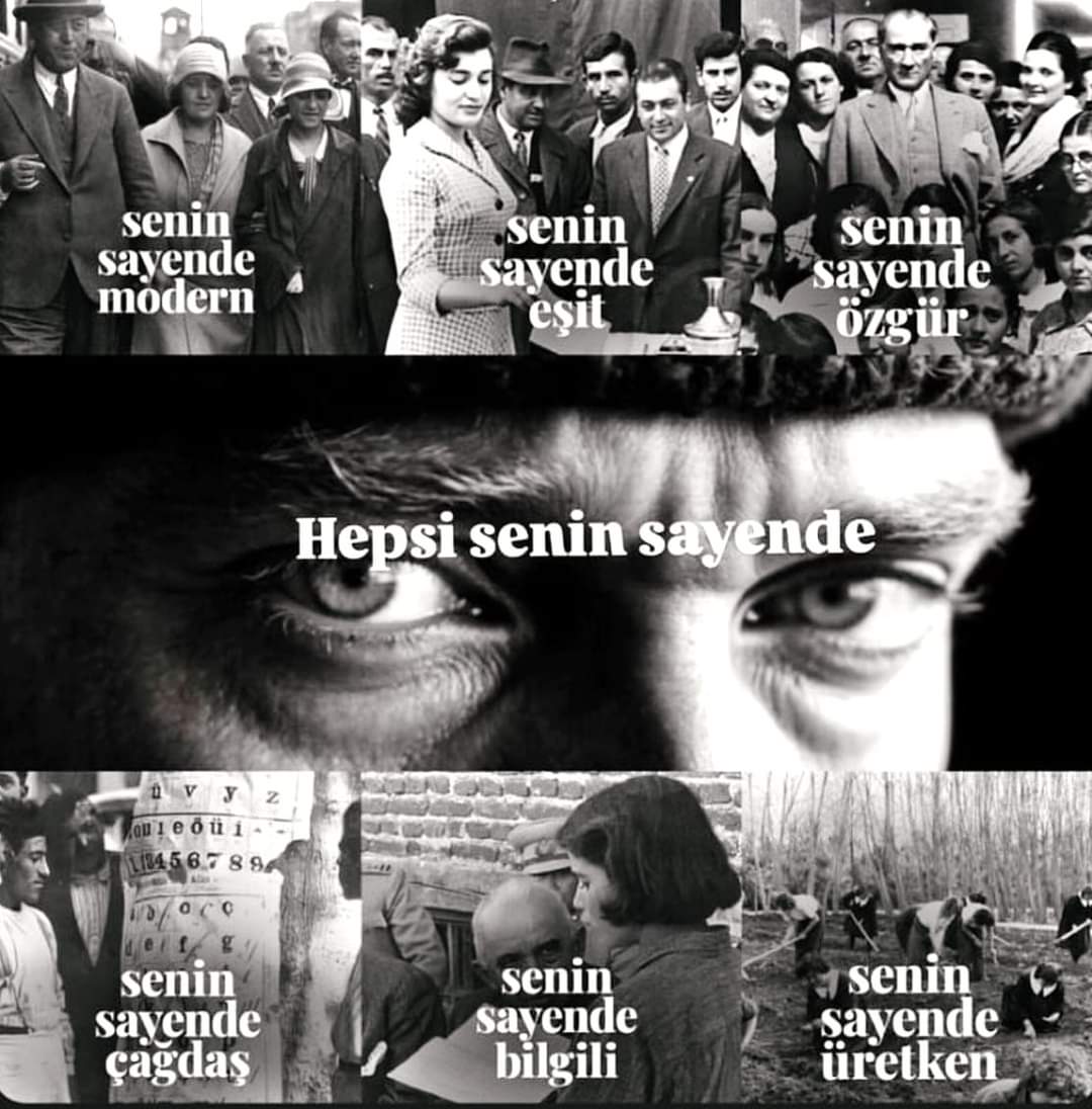 Akılcı, gerçekçi ve ilerici fikirlerinle; aydınlığı sürdürmek, dinamik ülküyü yaşatmak için sevgin hep içimizde.
🤍🇹🇷